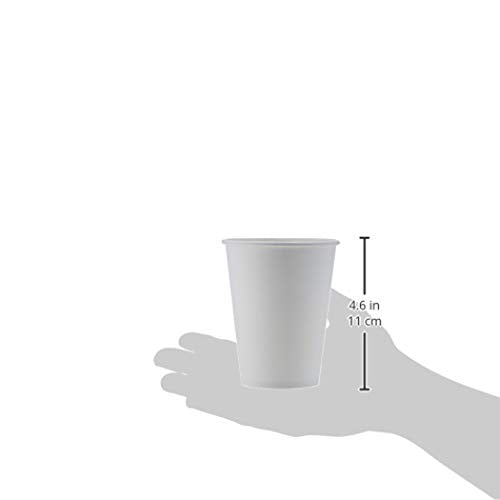 Amazon Basics Compostable Coffee Cups, 8 Ounces, Paper, 1000 Count (Pack of 1), White