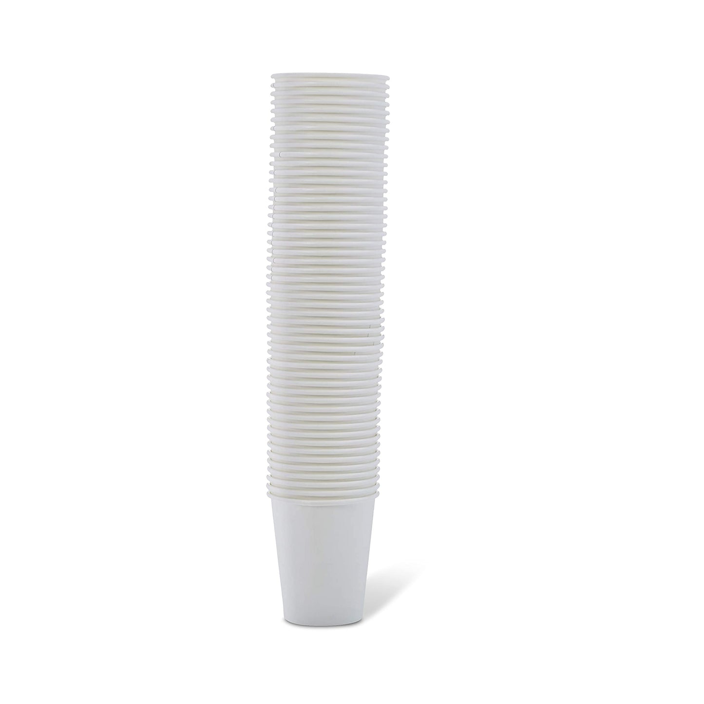 Amazon Basics Compostable Coffee Cups, 8 Ounces, Paper, 1000 Count (Pack of 1), White
