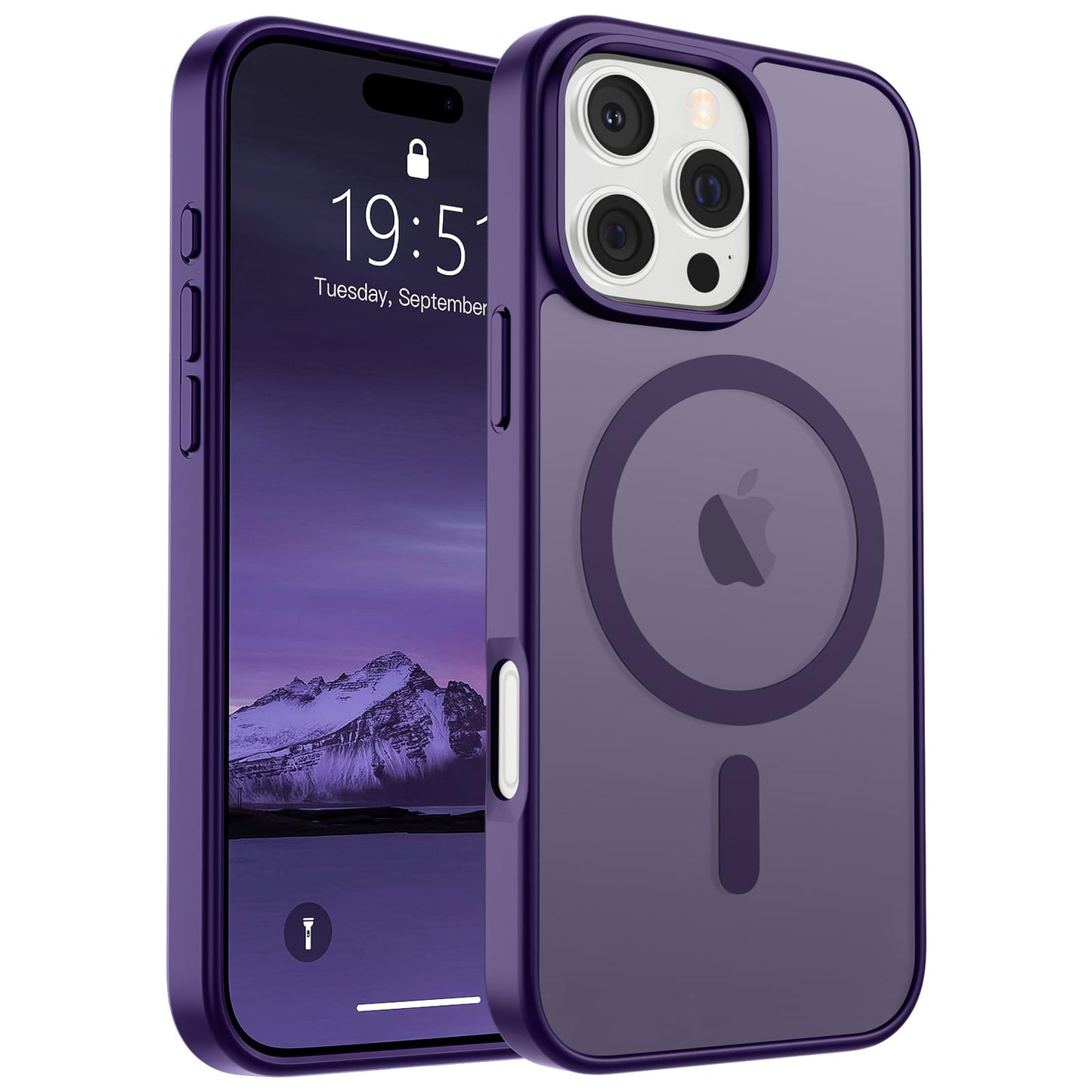 SUPFINE Magnetic for iPhone 16e Case 2025 (Compatible with MagSafe)(Military Grade Drop Protection) Slim Translucent Matte Shockproof with Anti-Fingerprint Phone Case,Black