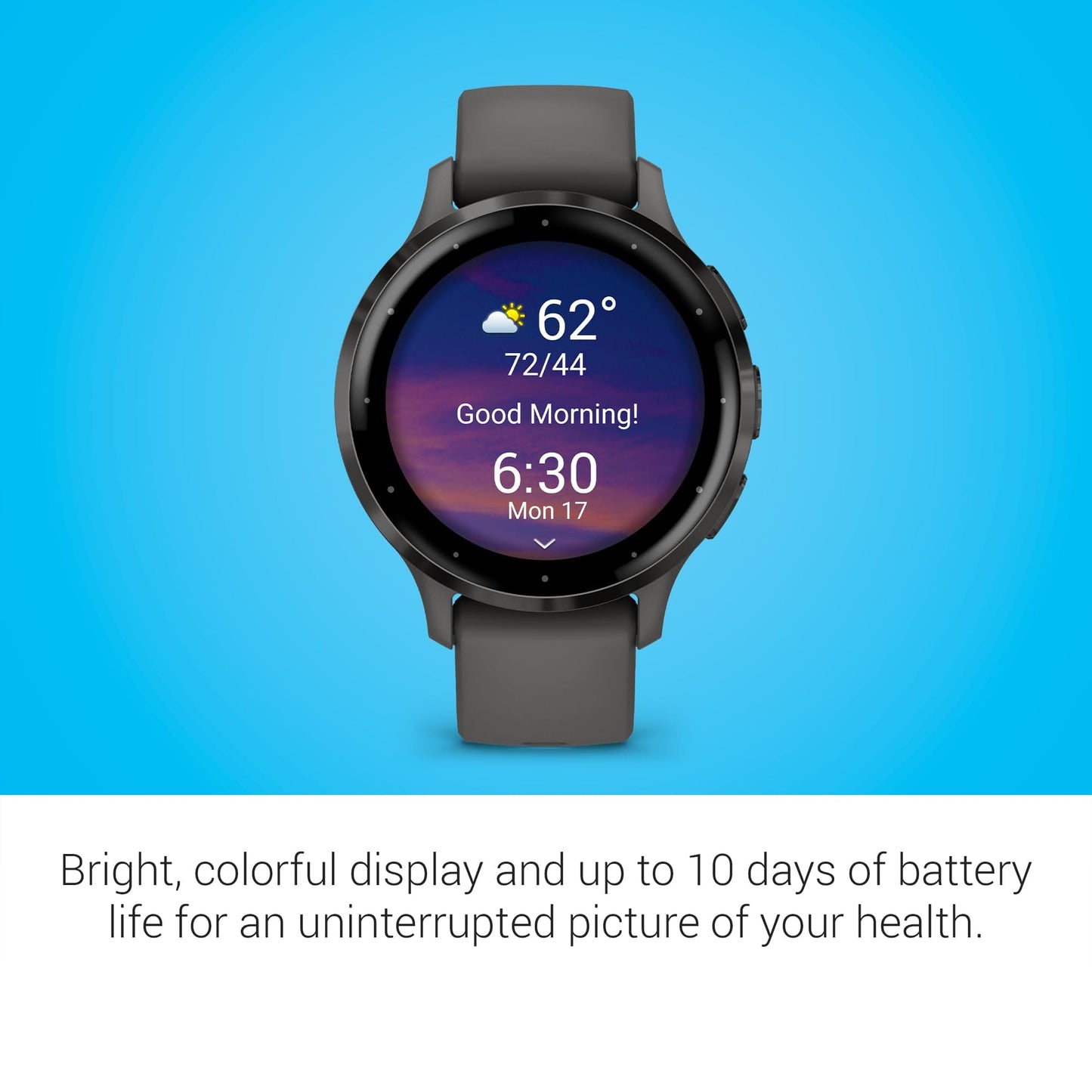 Garmin Venu 3, Smartwatch GPS con Pantalla AMOLED, Negro | Funciones avanzadas de salud y estado físico, duración de la batería de hasta 14 días, monitoreo de energía de la batería corporal con paquete de energía exclusivo