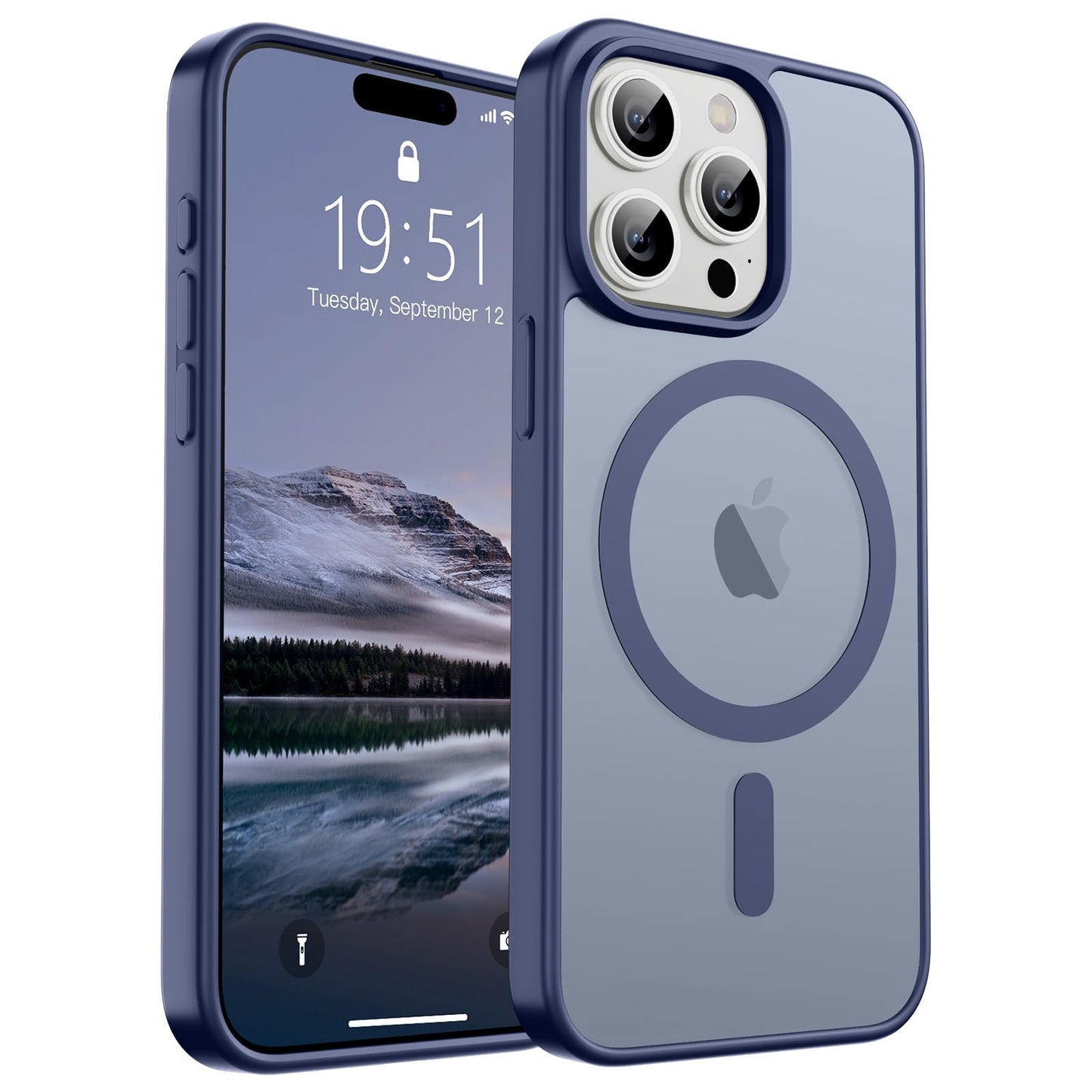 SUPFINE Magnetic for iPhone 16e Case 2025 (Compatible with MagSafe)(Military Grade Drop Protection) Slim Translucent Matte Shockproof with Anti-Fingerprint Phone Case,Black