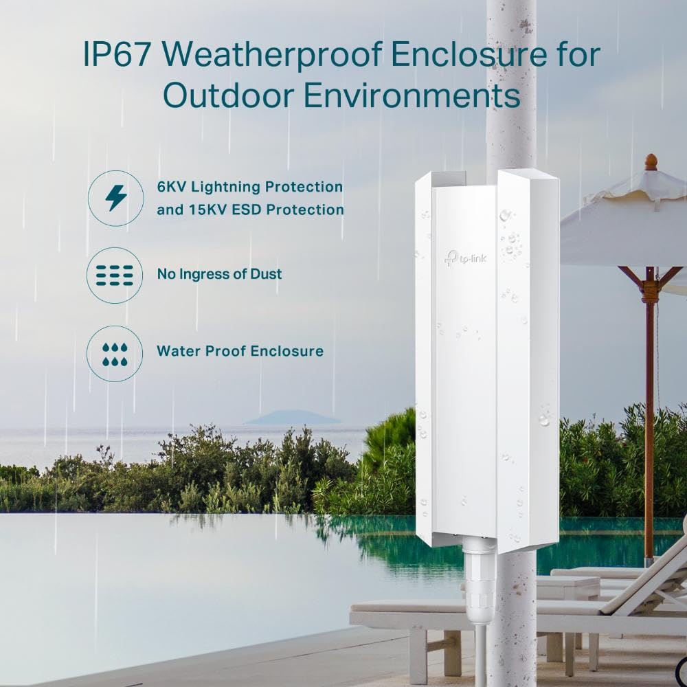 TP-Link EAP610 Ultra-Slim Wireless Access Point for Business | Omada True Wi-Fi 6 AX1800 | DC Adapter Included | Mesh, Seamless Roaming, WPA3, MU-MIMO | Remote & App Control | PoE+ Powered