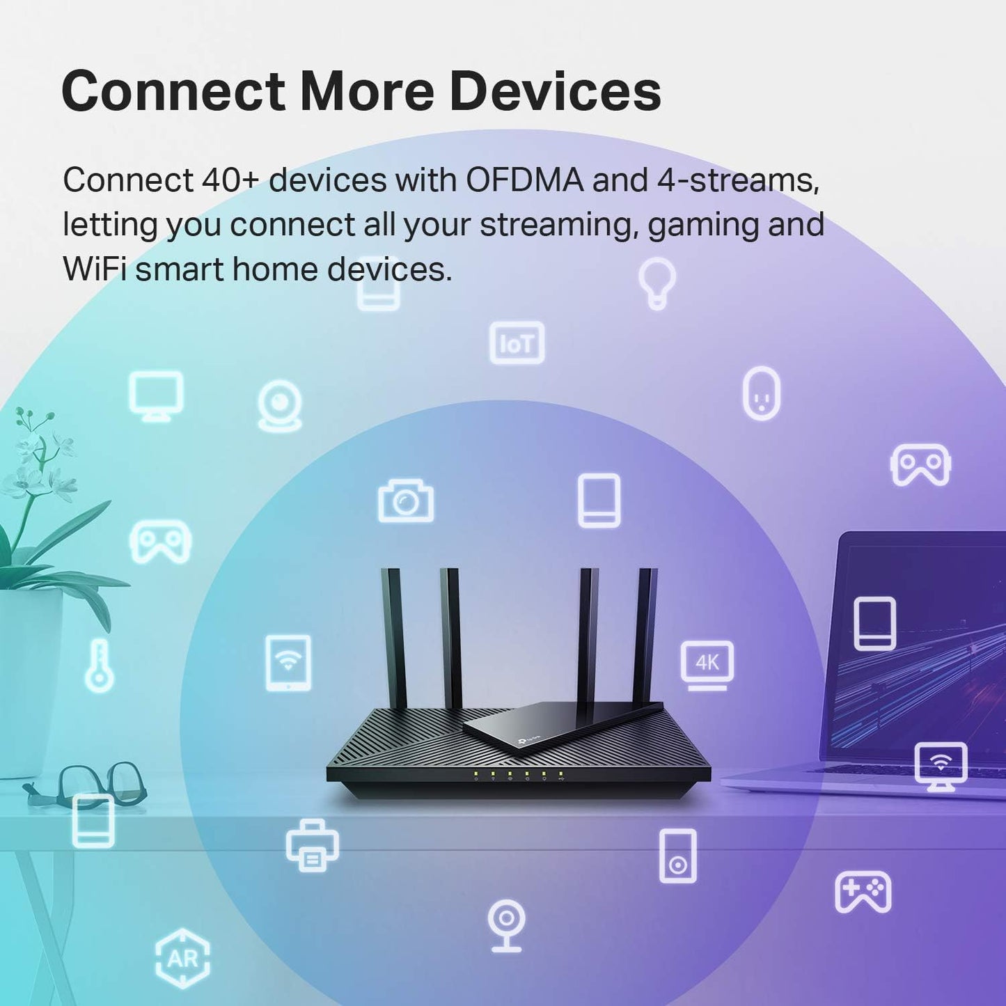 TP-Link AX1800 WiFi 6 Router V4 (Archer AX21) - Dual Band Wireless Internet, Gigabit, Easy Mesh, Works With Alexa - A Certified for Humans Device