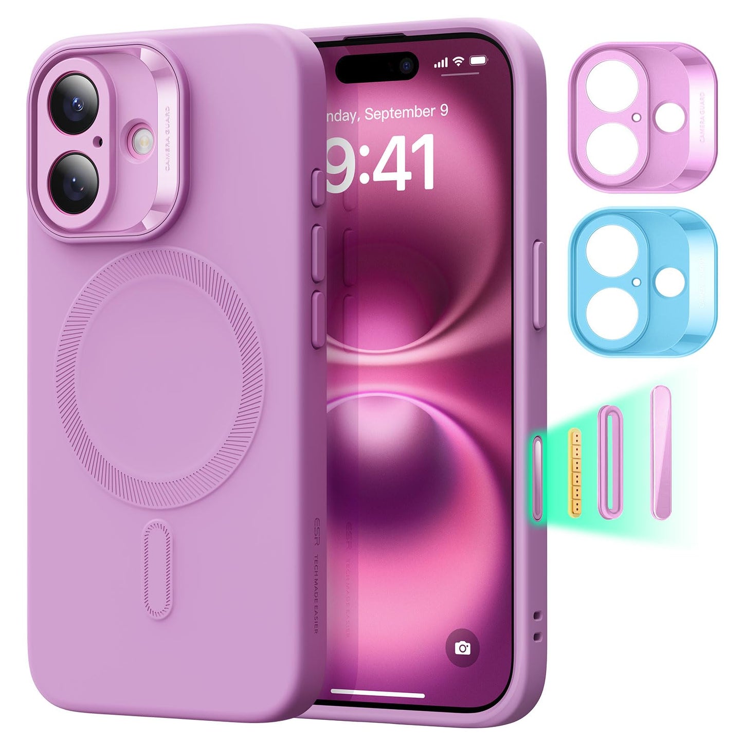ESR for iPhone 16 Pro Max Case, Compatible with MagSafe, Shockproof Military-Grade Protection, Magnetic Phone Case for iPhone 16 Pro Max 6.9 inch, Clear
