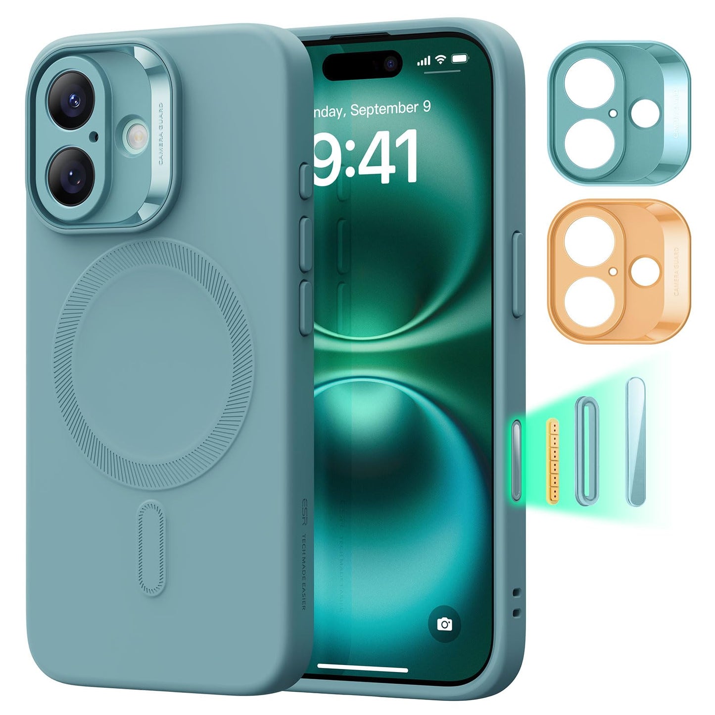 ESR for iPhone 16 Pro Max Case, Compatible with MagSafe, Shockproof Military-Grade Protection, Magnetic Phone Case for iPhone 16 Pro Max 6.9 inch, Clear