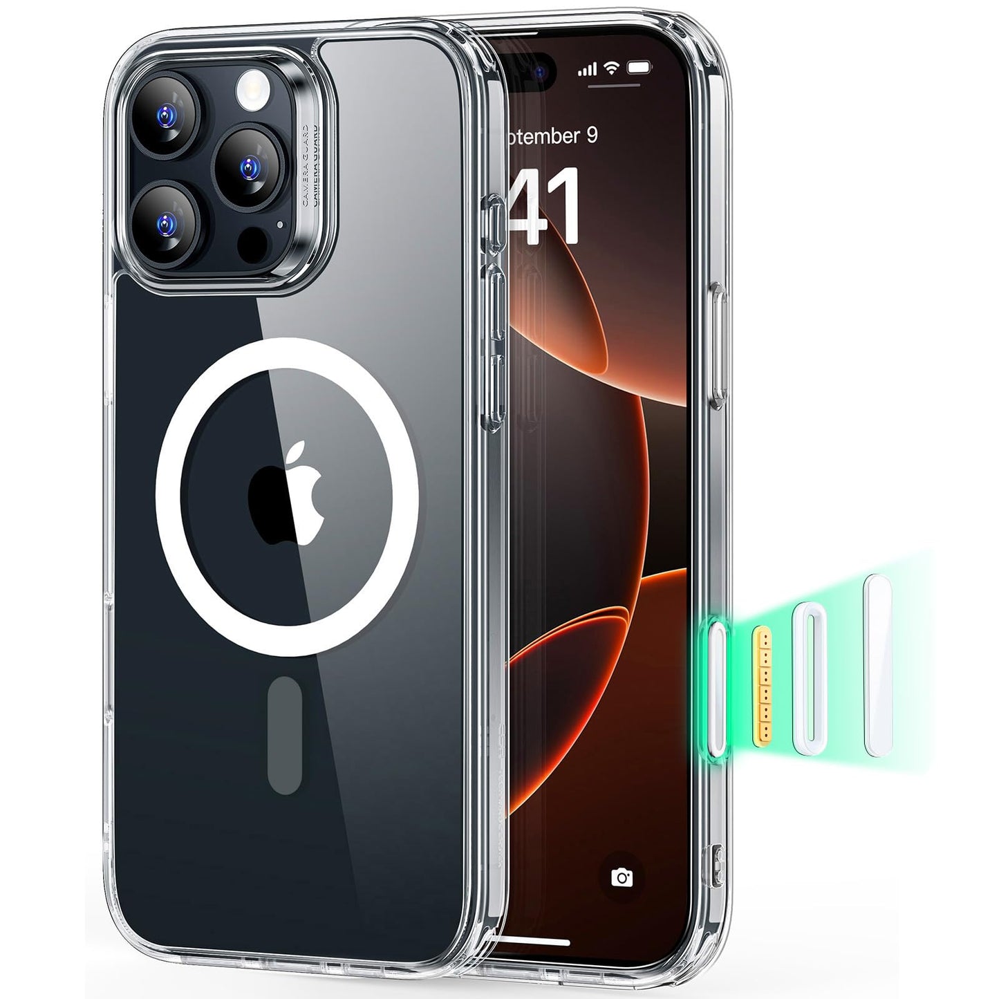 ESR for iPhone 16 Pro Max Case, Compatible with MagSafe, Shockproof Military-Grade Protection, Magnetic Phone Case for iPhone 16 Pro Max 6.9 inch, Clear