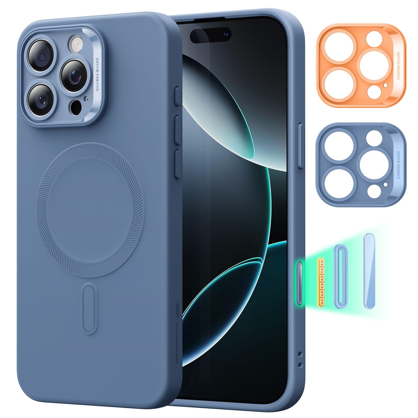 ESR for iPhone 16 Pro Max Case, Compatible with MagSafe, Shockproof Military-Grade Protection, Magnetic Phone Case for iPhone 16 Pro Max 6.9 inch, Clear