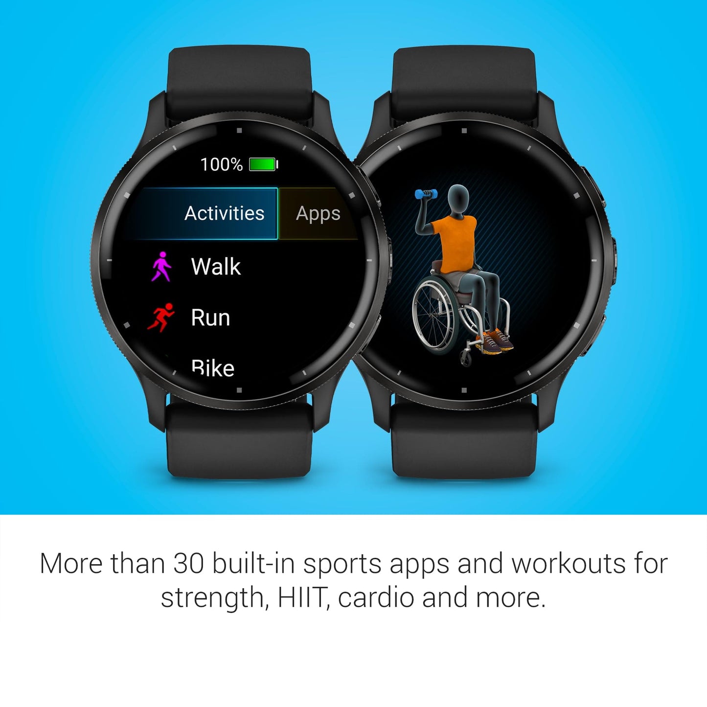 Garmin Venu 3, Smartwatch GPS con Pantalla AMOLED, Negro | Funciones avanzadas de salud y estado físico, duración de la batería de hasta 14 días, monitoreo de energía de la batería corporal con paquete de energía exclusivo