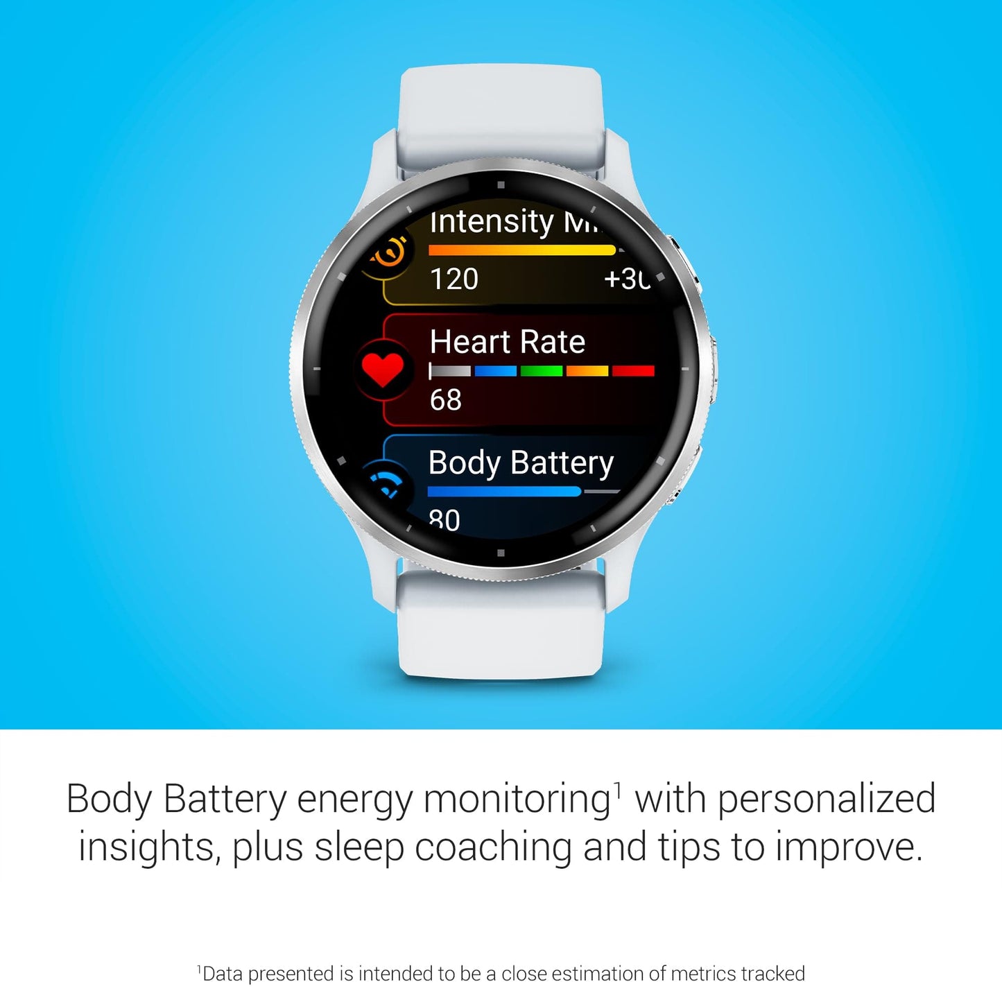 Garmin Venu 3, Smartwatch GPS con Pantalla AMOLED, Negro | Funciones avanzadas de salud y estado físico, duración de la batería de hasta 14 días, monitoreo de energía de la batería corporal con paquete de energía exclusivo