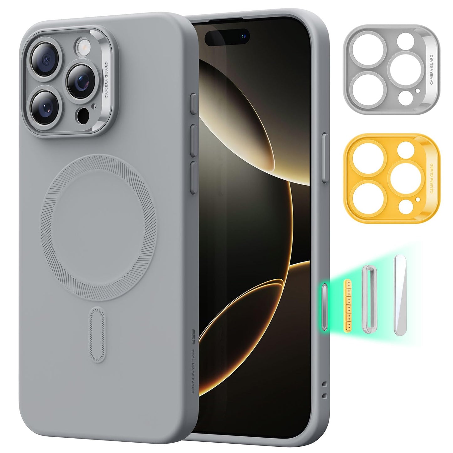 ESR for iPhone 16 Pro Max Case, Compatible with MagSafe, Shockproof Military-Grade Protection, Magnetic Phone Case for iPhone 16 Pro Max 6.9 inch, Clear