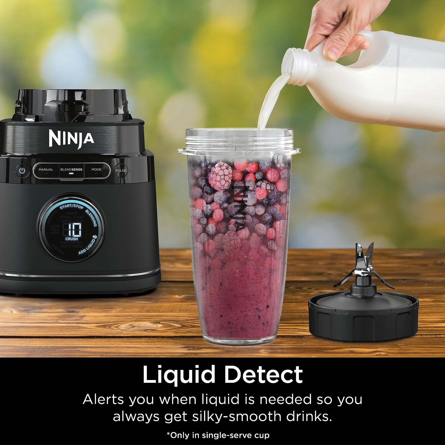 Ninja TB401 Detect Kitchen System Power Blender + Processor Pro, BlendSense Technology, Blender, Chopping & Smoothies, 1800 Peak Watts, 72 oz. Pitcher, 64 oz. Food Processor, 24 oz. To-Go Cup, Black