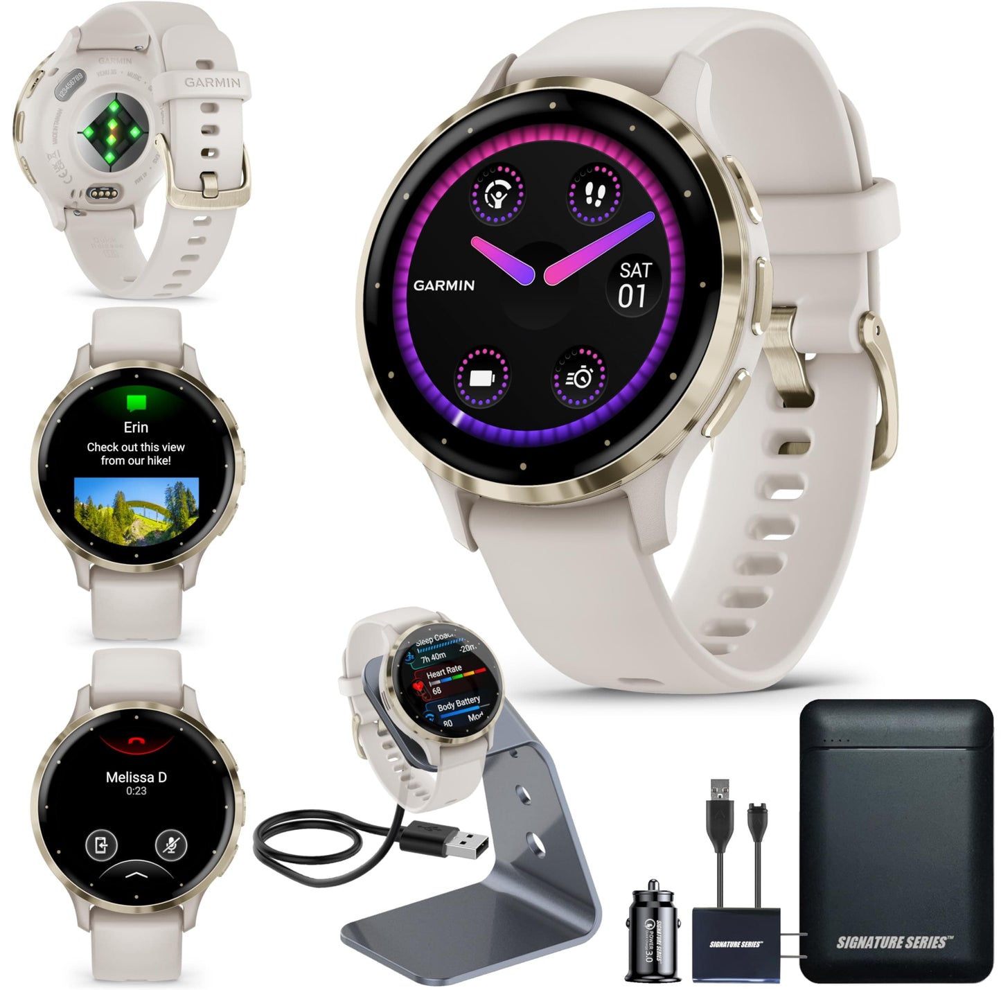 Garmin Venu 3, Smartwatch GPS con Pantalla AMOLED, Negro | Funciones avanzadas de salud y estado físico, duración de la batería de hasta 14 días, monitoreo de energía de la batería corporal con paquete de energía exclusivo