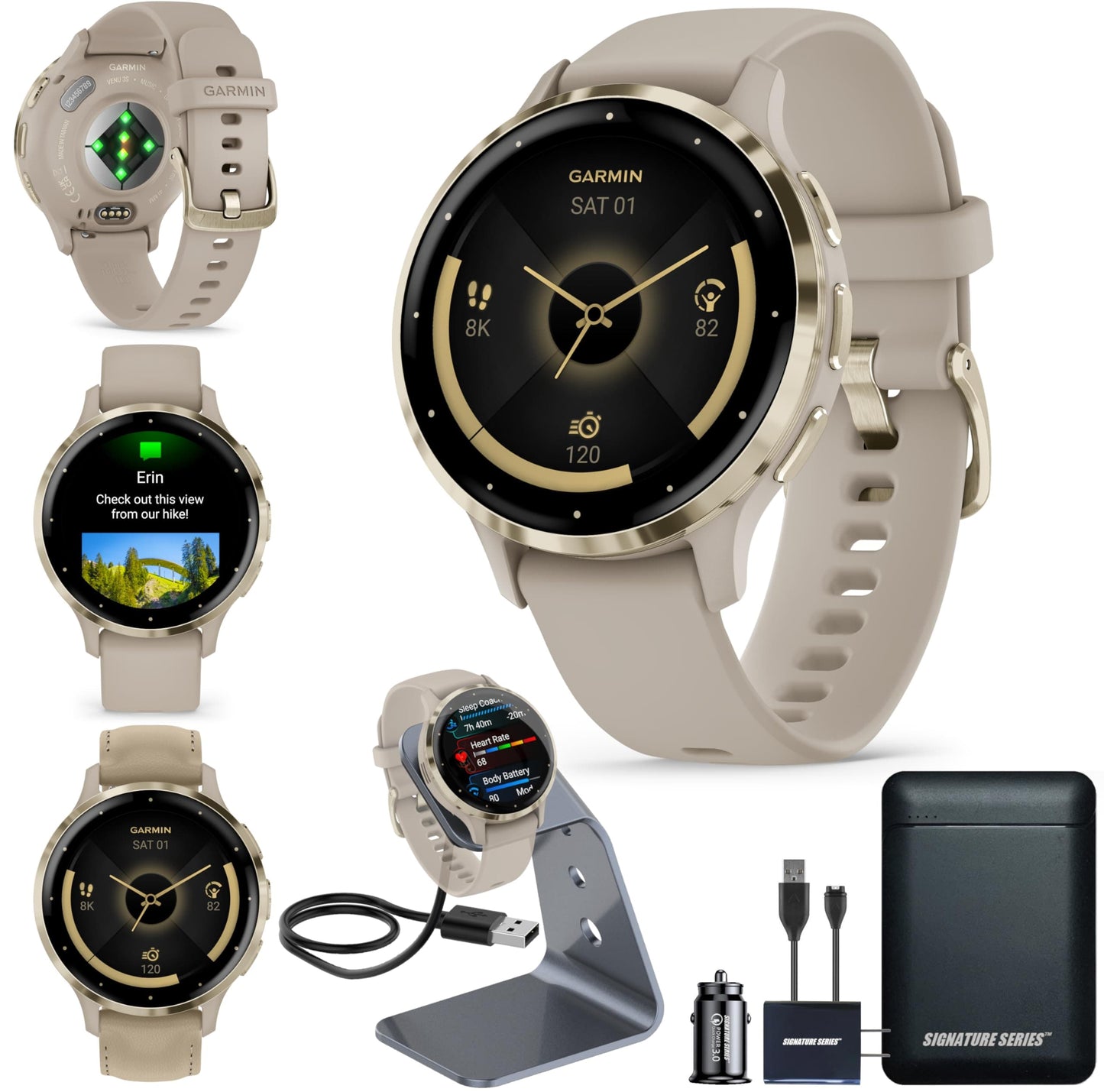 Garmin Venu 3, Smartwatch GPS con Pantalla AMOLED, Negro | Funciones avanzadas de salud y estado físico, duración de la batería de hasta 14 días, monitoreo de energía de la batería corporal con paquete de energía exclusivo