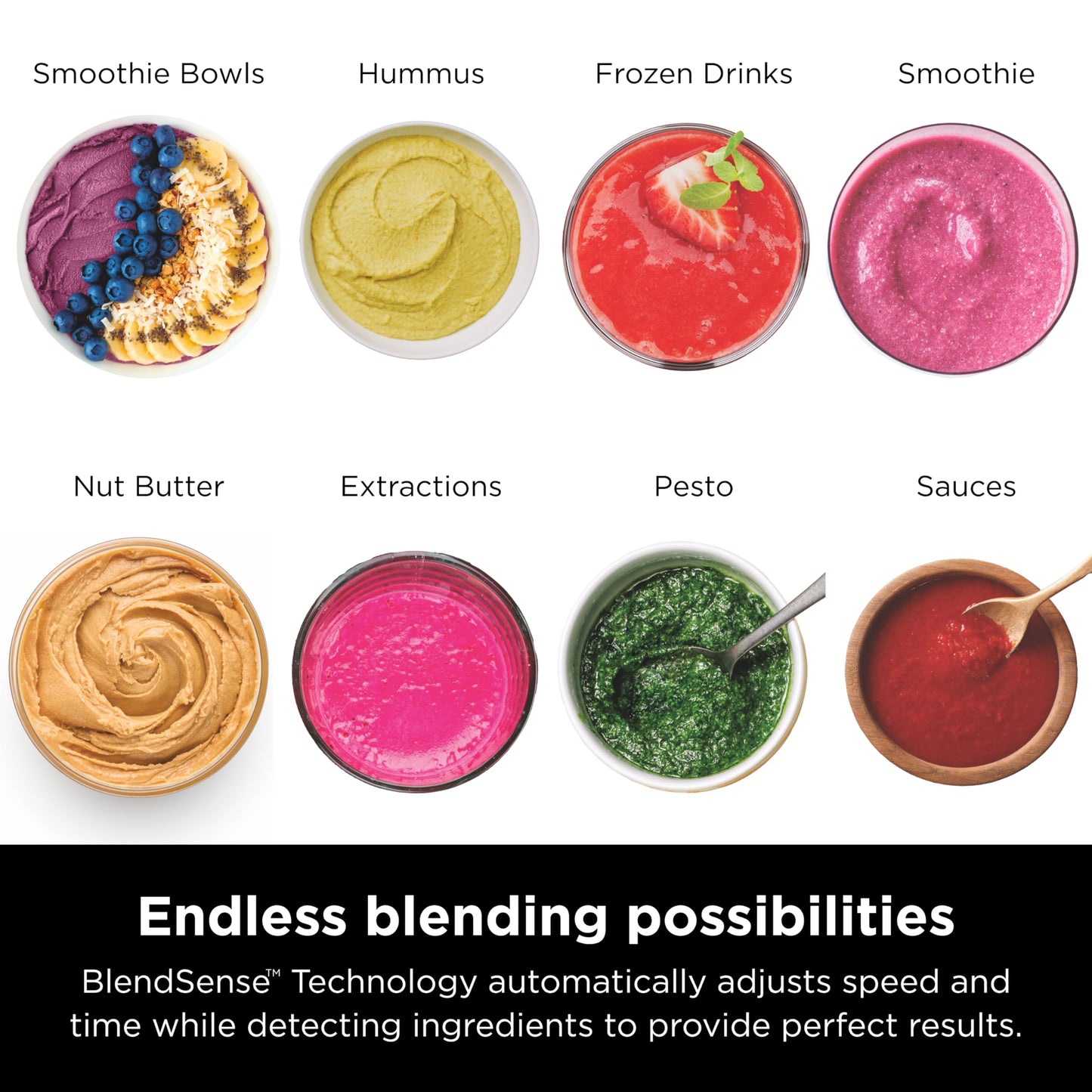 Ninja TB401 Detect Kitchen System Power Blender + Processor Pro, BlendSense Technology, Blender, Chopping & Smoothies, 1800 Peak Watts, 72 oz. Pitcher, 64 oz. Food Processor, 24 oz. To-Go Cup, Black