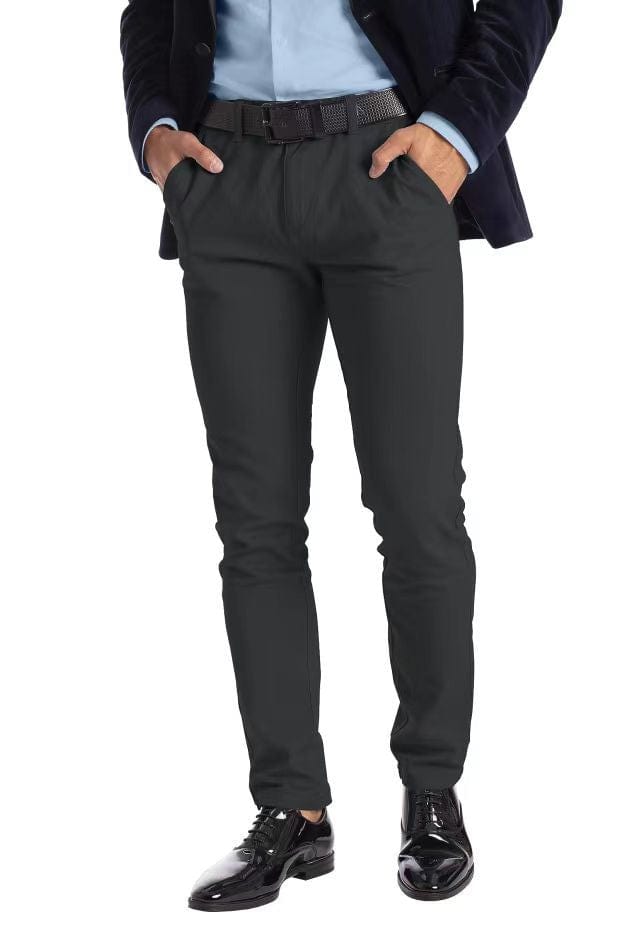 Business Men's Micro-elastic Straight-leg Trousers
