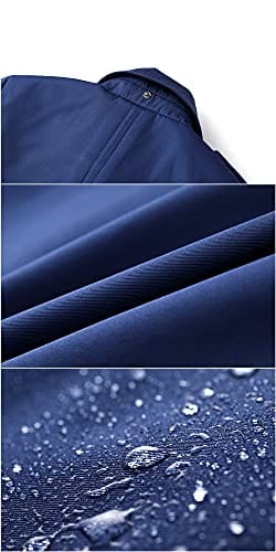 Chrisuno Women's Double Breasted Trench Coats Mid - Length Belted Overcoat Long Dress Jacket with Detachable Hood - Xpressa