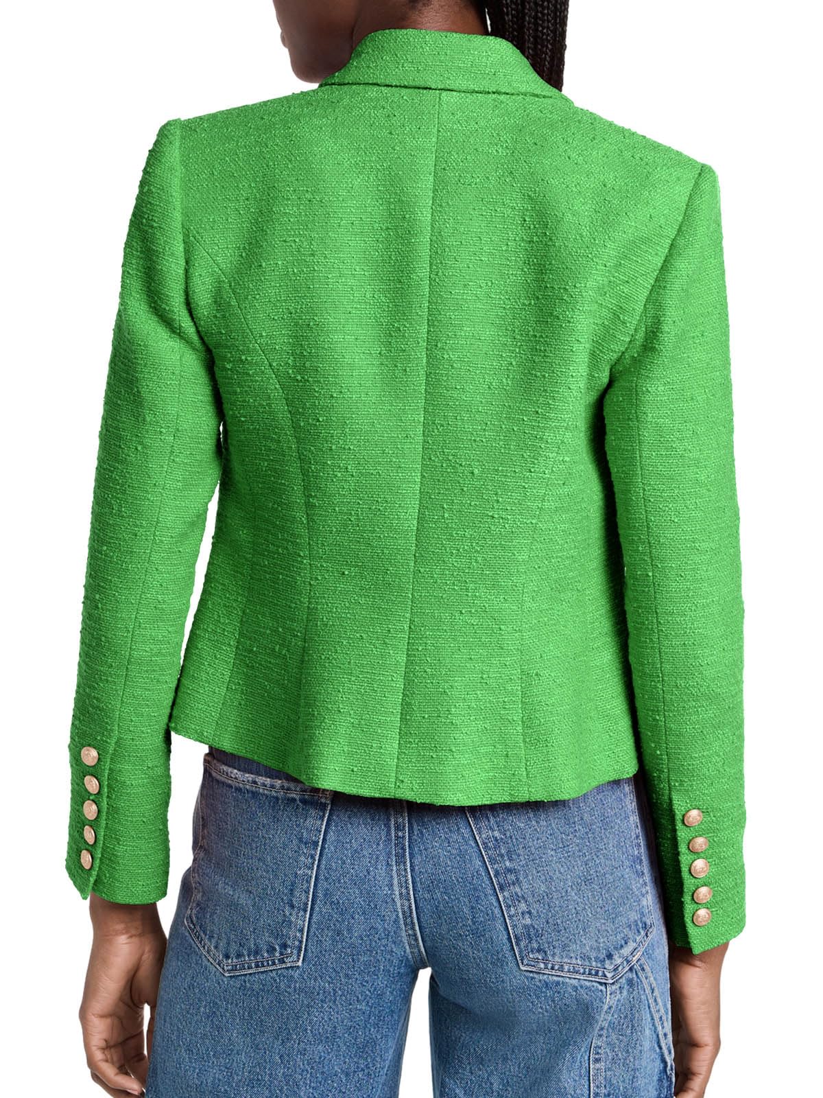 Cicy Bell Women Double Breasted Cropped Blazer Jackets Lapel Open Front Long Sleeve Business Suit Jackets with Pocket - Xpressa