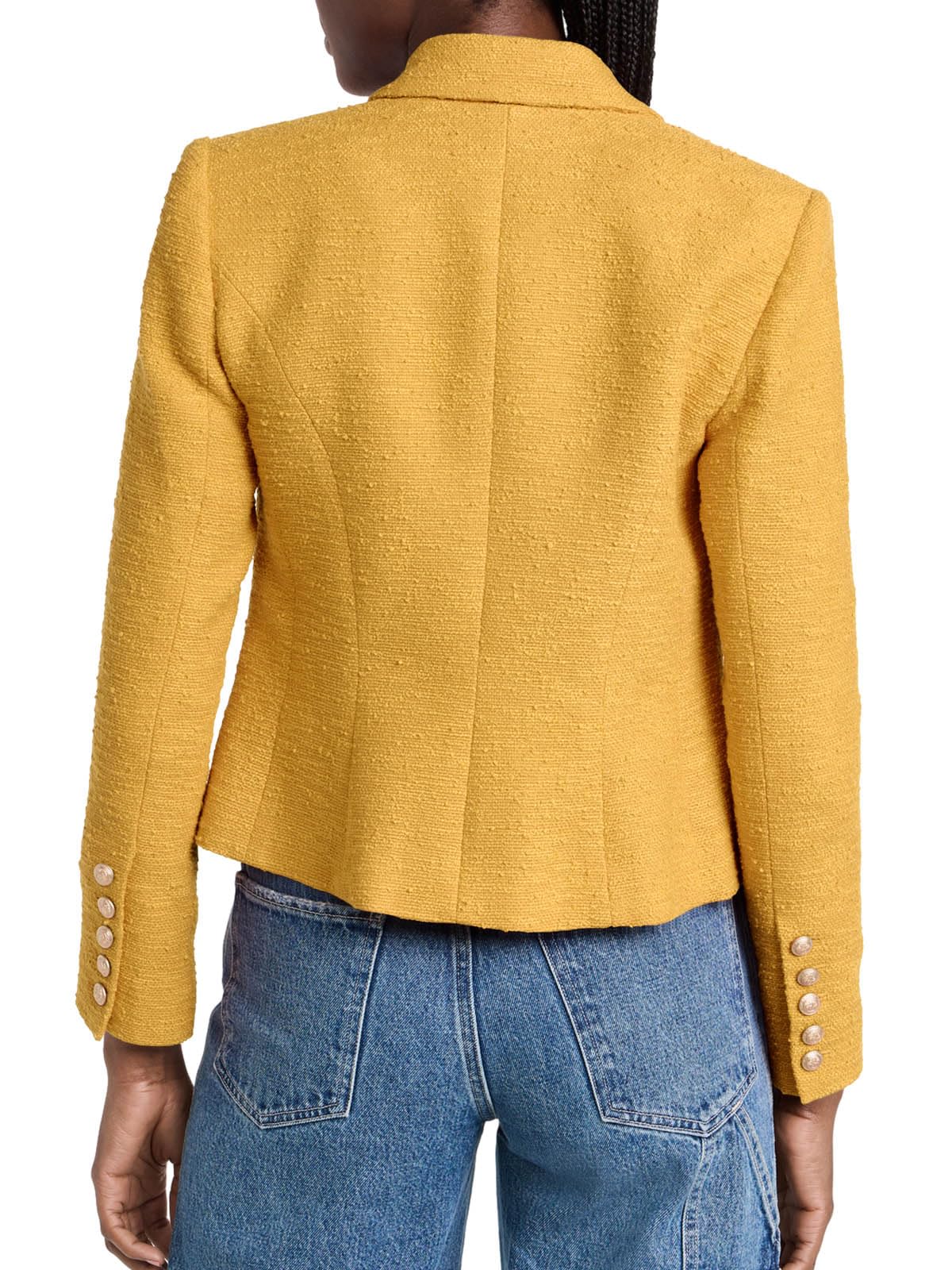 Cicy Bell Women Double Breasted Cropped Blazer Jackets Lapel Open Front Long Sleeve Business Suit Jackets with Pocket - Xpressa