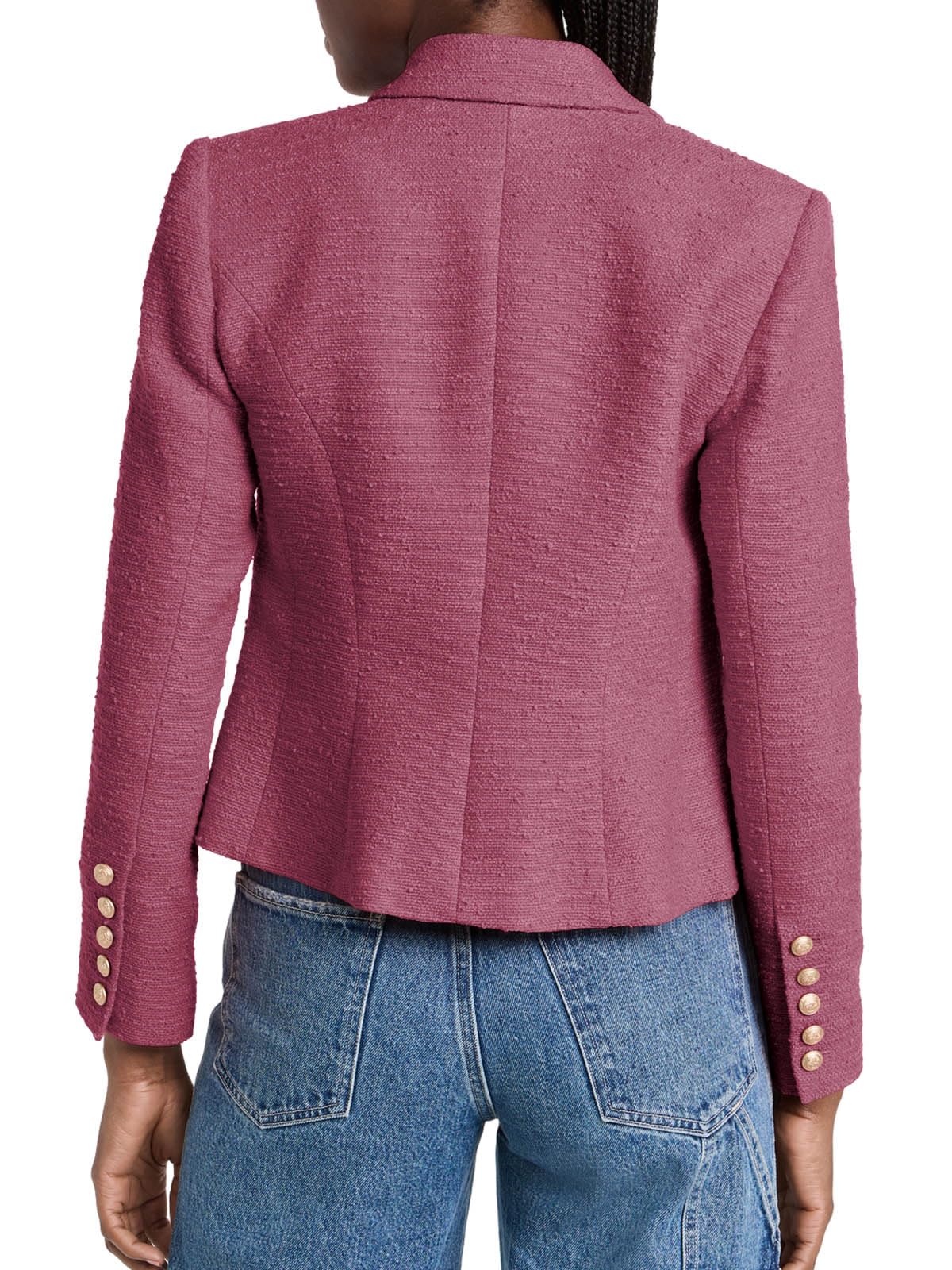 Cicy Bell Women Double Breasted Cropped Blazer Jackets Lapel Open Front Long Sleeve Business Suit Jackets with Pocket - Xpressa