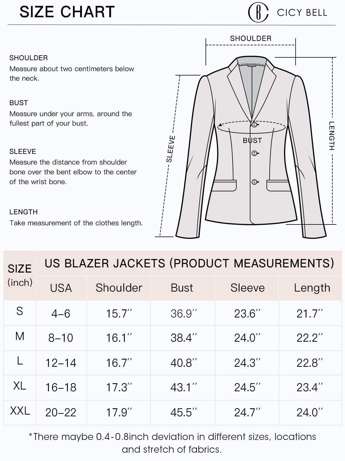 Cicy Bell Women Double Breasted Cropped Blazer Jackets Lapel Open Front Long Sleeve Business Suit Jackets with Pocket - Xpressa