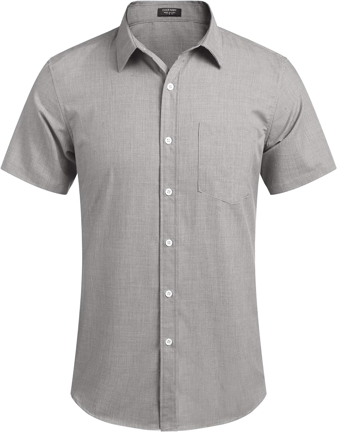 COOFANDY Men's Linen Shirts Casual Button Down Short Sleeve Summer Beach Shirt Hawaiian Vacation Shirts - Xpressa