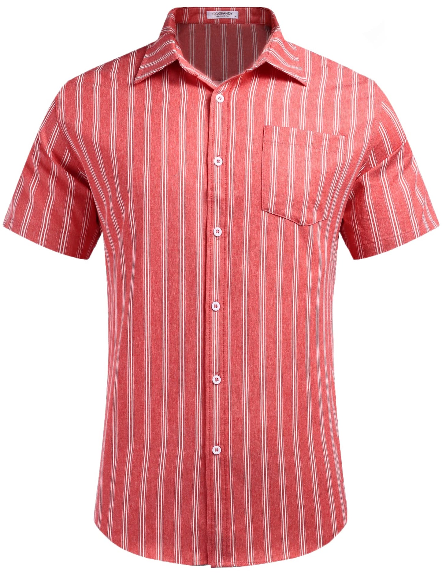 COOFANDY Men's Linen Shirts Casual Button Down Short Sleeve Summer Beach Shirt Hawaiian Vacation Shirts - Xpressa