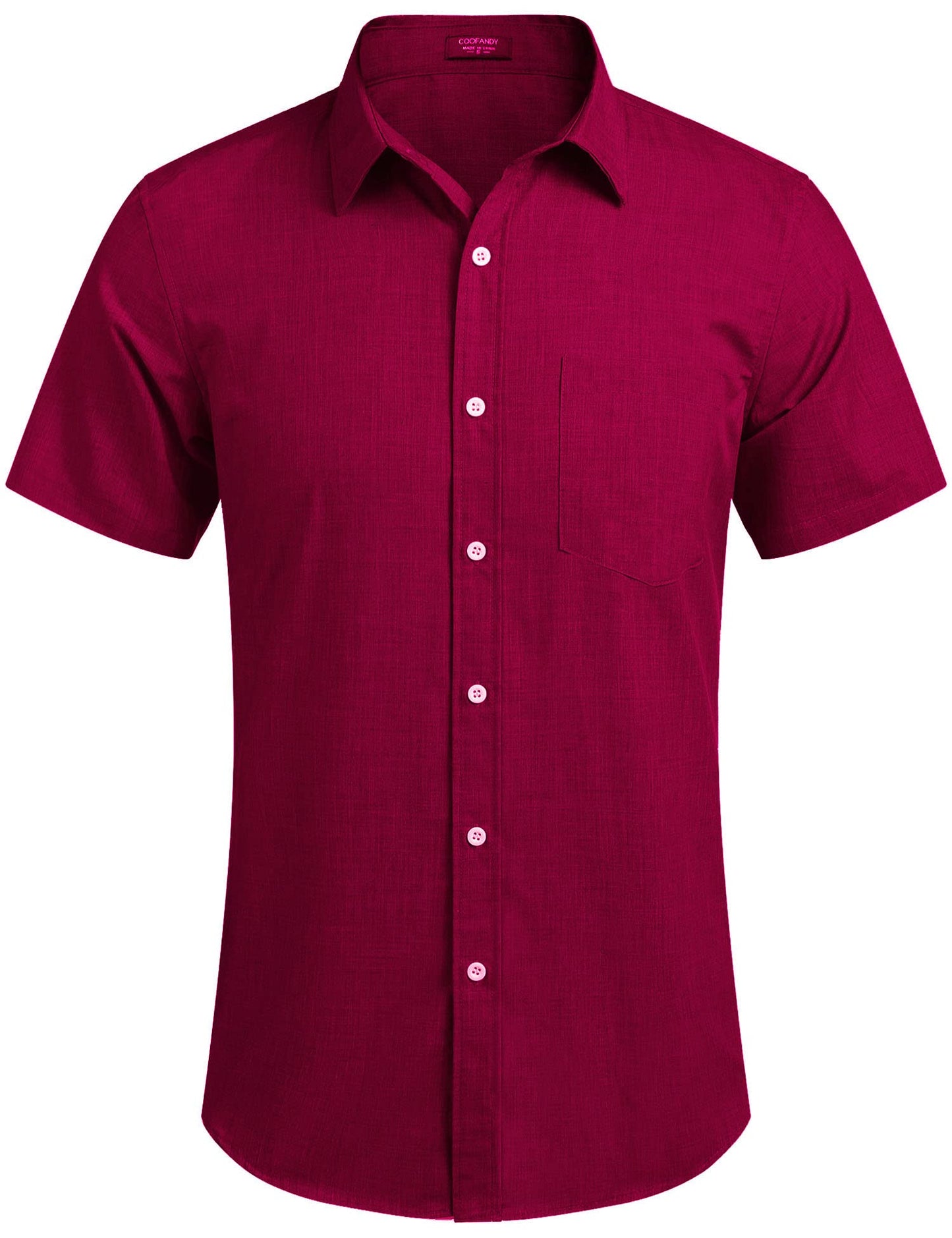 COOFANDY Men's Linen Shirts Casual Button Down Short Sleeve Summer Beach Shirt Hawaiian Vacation Shirts - Xpressa