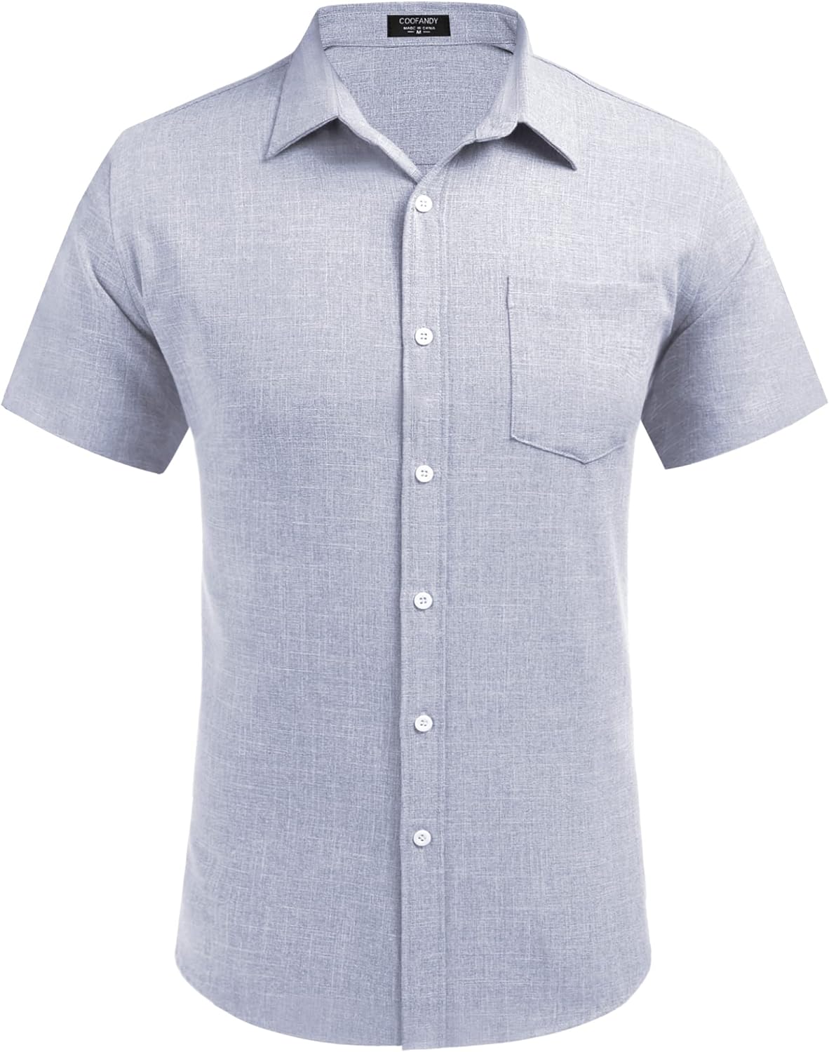 COOFANDY Men's Linen Shirts Casual Button Down Short Sleeve Summer Beach Shirt Hawaiian Vacation Shirts - Xpressa