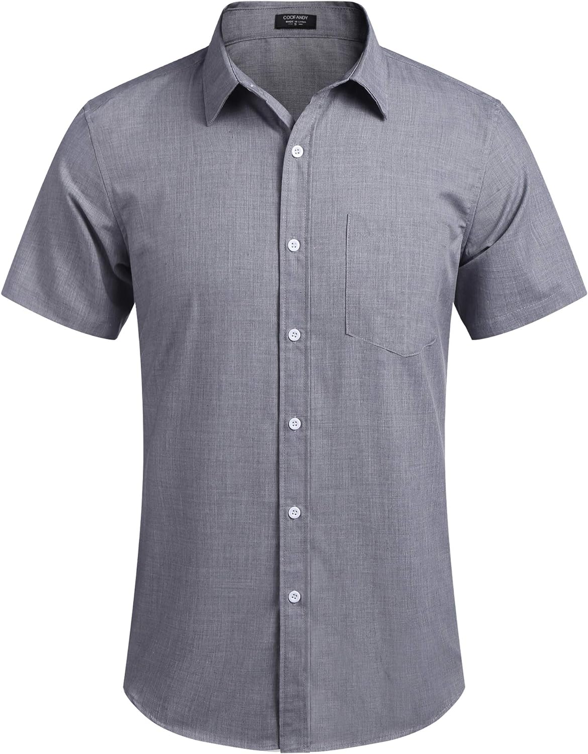 COOFANDY Men's Linen Shirts Casual Button Down Short Sleeve Summer Beach Shirt Hawaiian Vacation Shirts - Xpressa