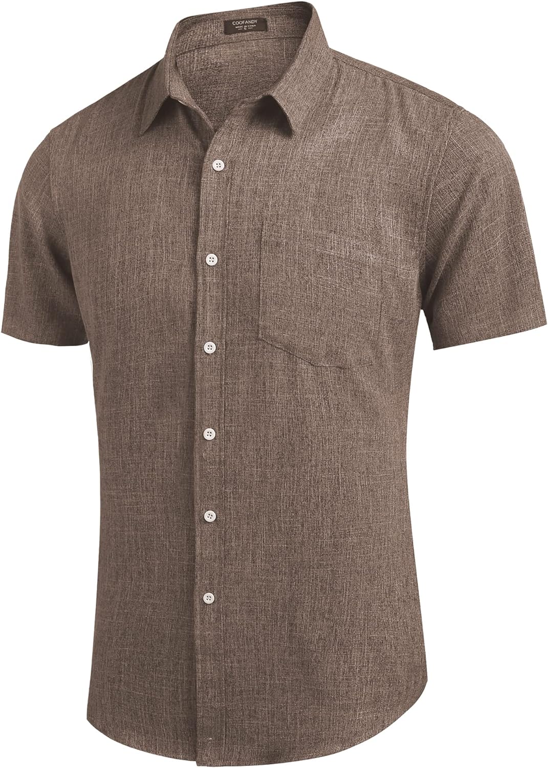 COOFANDY Men's Linen Shirts Casual Button Down Short Sleeve Summer Beach Shirt Hawaiian Vacation Shirts - Xpressa