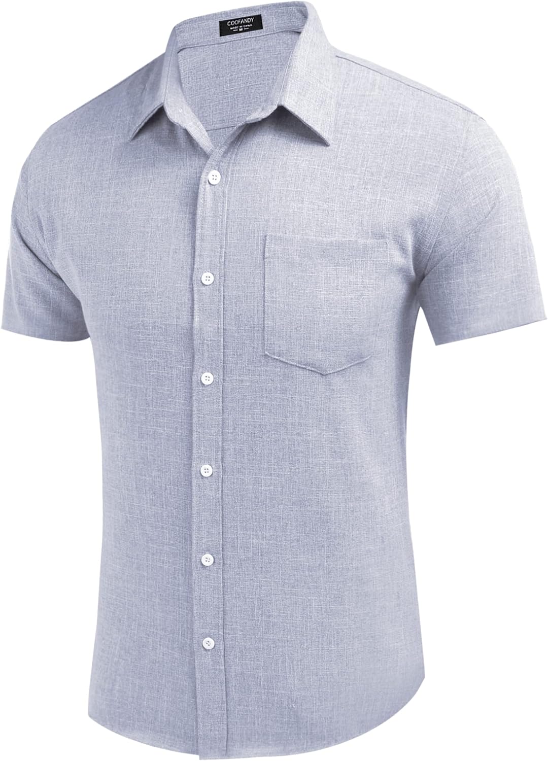 COOFANDY Men's Linen Shirts Casual Button Down Short Sleeve Summer Beach Shirt Hawaiian Vacation Shirts - Xpressa