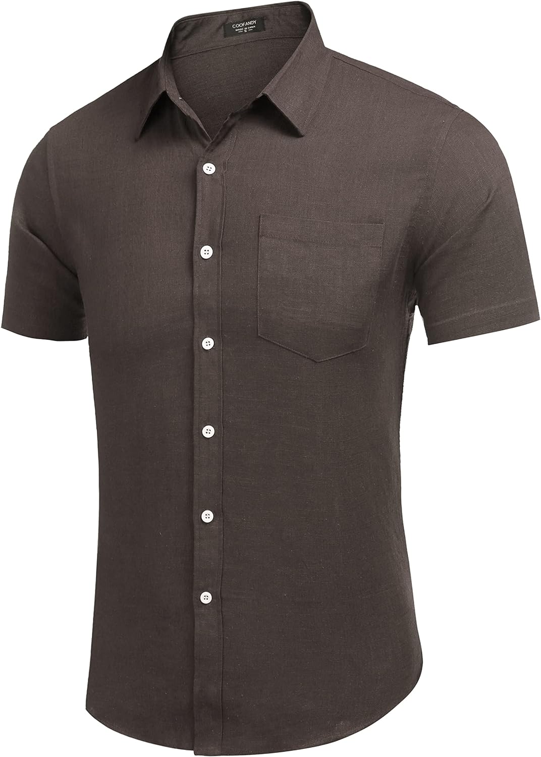 COOFANDY Men's Linen Shirts Casual Button Down Short Sleeve Summer Beach Shirt Hawaiian Vacation Shirts - Xpressa