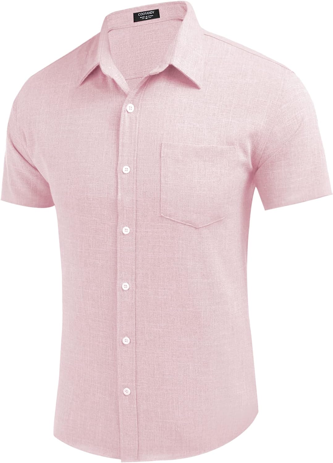 COOFANDY Men's Linen Shirts Casual Button Down Short Sleeve Summer Beach Shirt Hawaiian Vacation Shirts - Xpressa