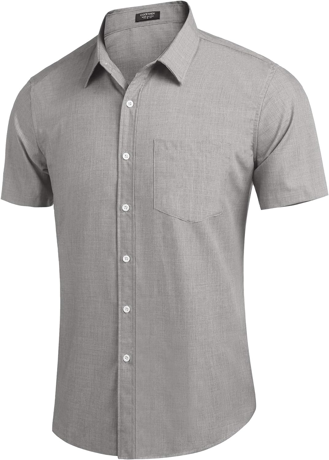 COOFANDY Men's Linen Shirts Casual Button Down Short Sleeve Summer Beach Shirt Hawaiian Vacation Shirts - Xpressa