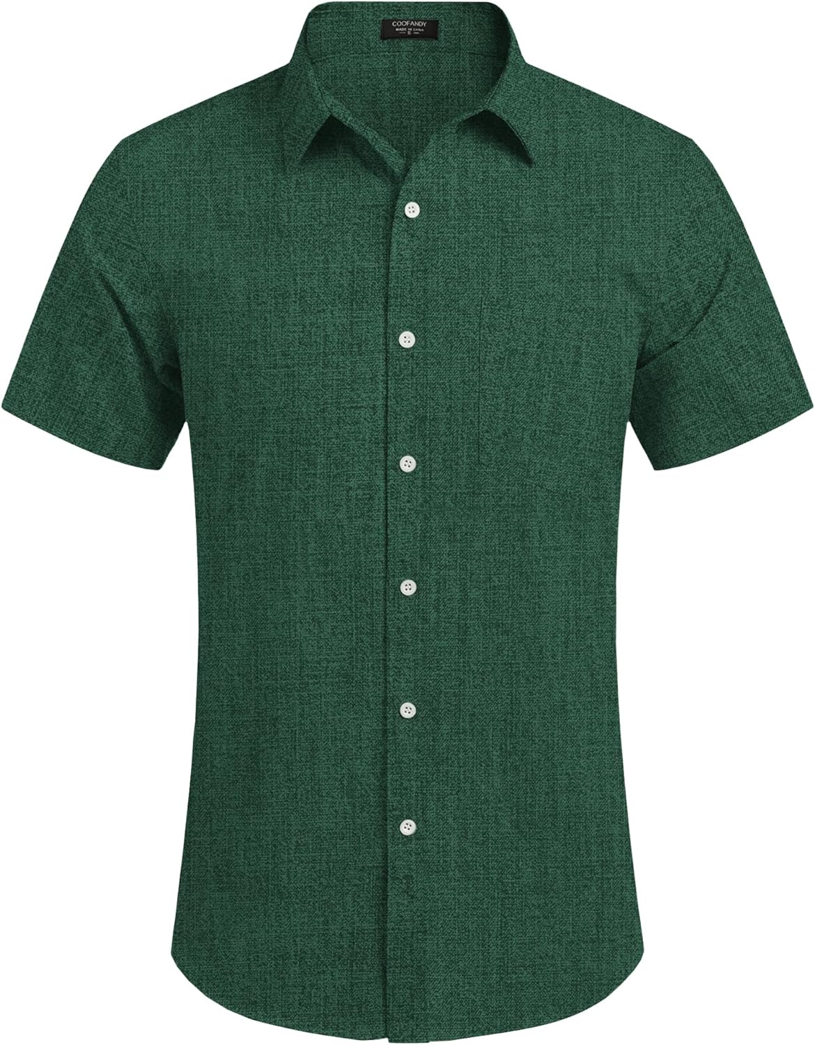 COOFANDY Men's Linen Shirts Casual Button Down Short Sleeve Summer Beach Shirt Hawaiian Vacation Shirts - Xpressa