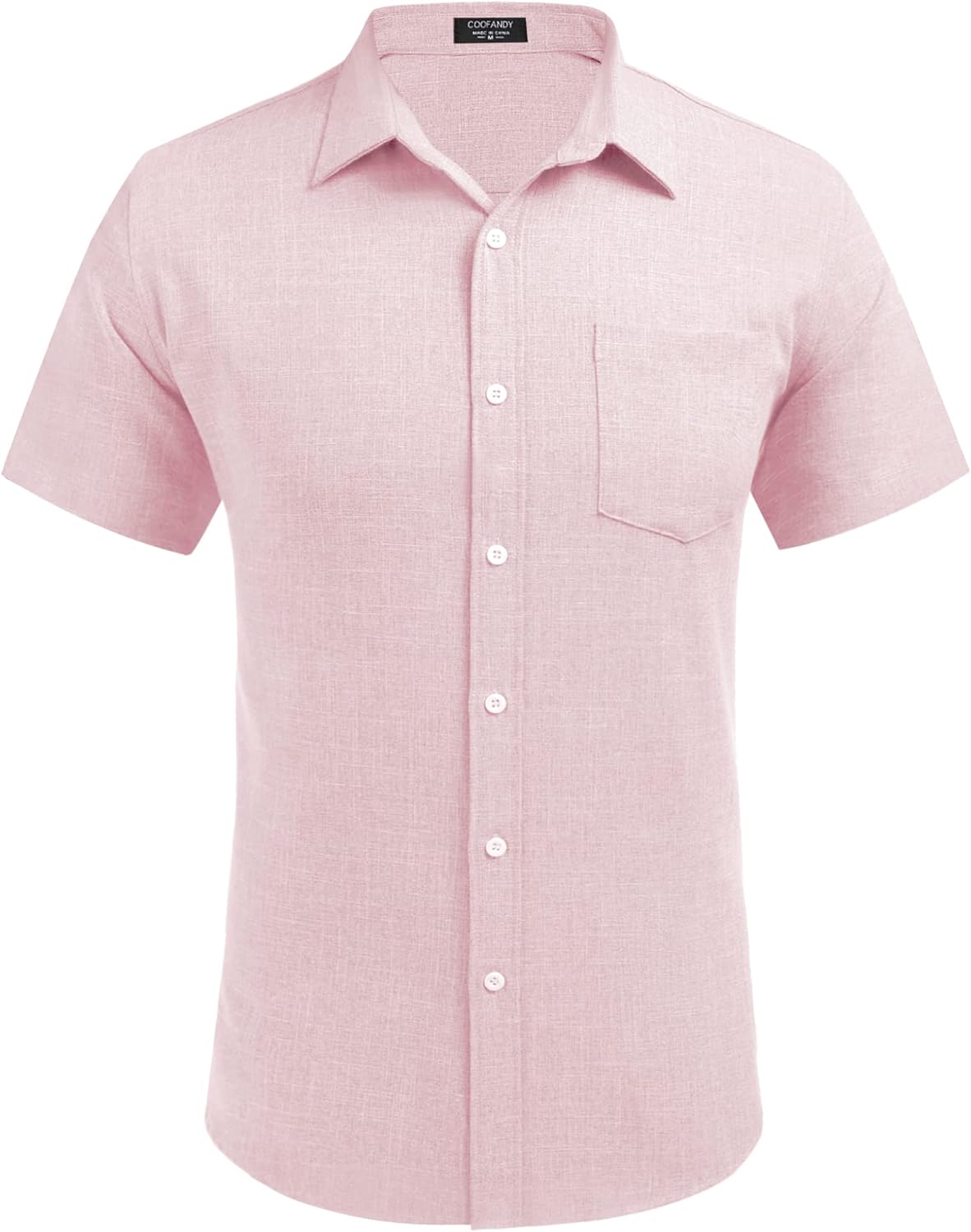 COOFANDY Men's Linen Shirts Casual Button Down Short Sleeve Summer Beach Shirt Hawaiian Vacation Shirts - Xpressa