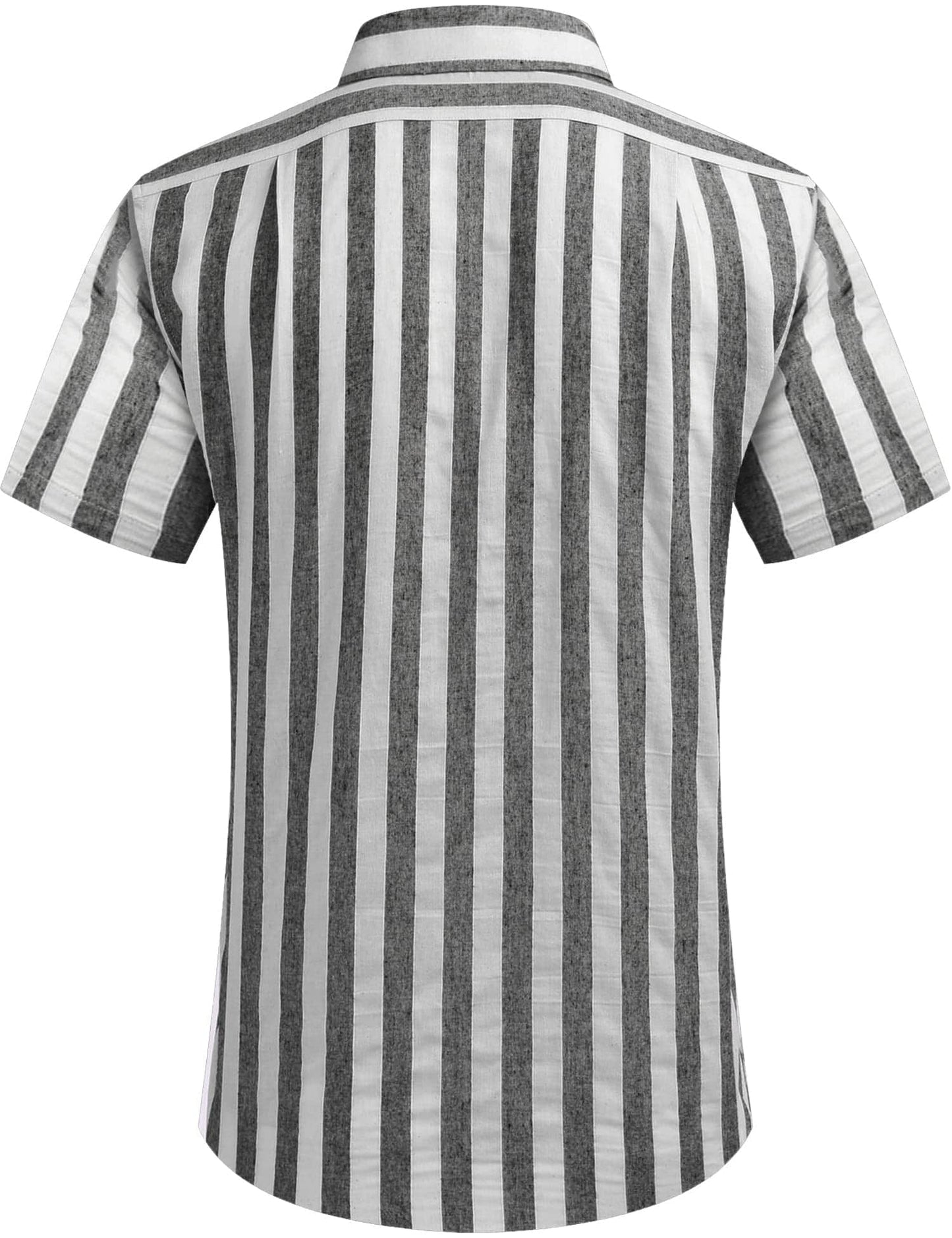COOFANDY Men's Linen Shirts Casual Button Down Short Sleeve Summer Beach Shirt Hawaiian Vacation Shirts - Xpressa