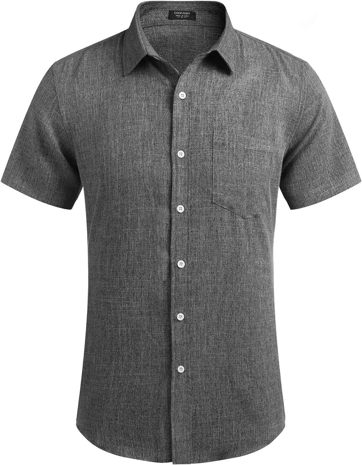 COOFANDY Men's Linen Shirts Casual Button Down Short Sleeve Summer Beach Shirt Hawaiian Vacation Shirts - Xpressa