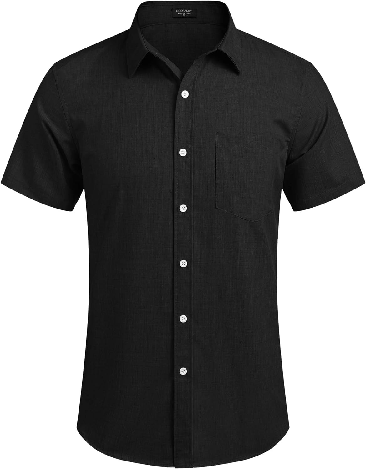 COOFANDY Men's Linen Shirts Casual Button Down Short Sleeve Summer Beach Shirt Hawaiian Vacation Shirts - Xpressa