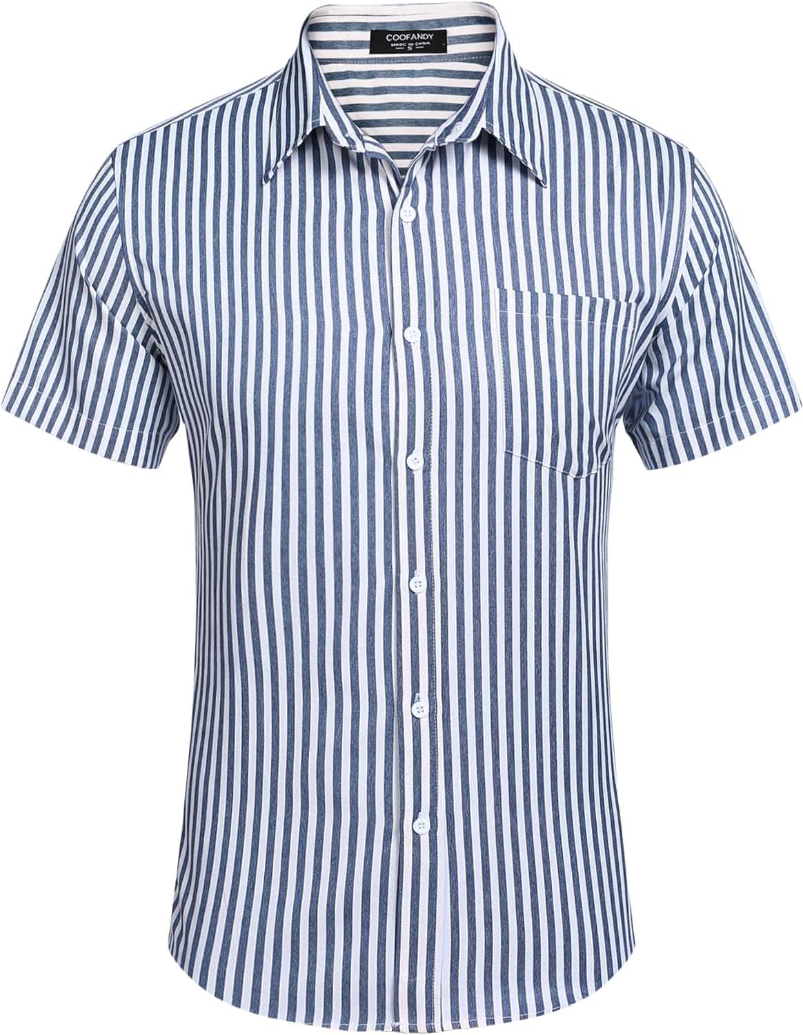 COOFANDY Men's Linen Shirts Casual Button Down Short Sleeve Summer Beach Shirt Hawaiian Vacation Shirts - Xpressa