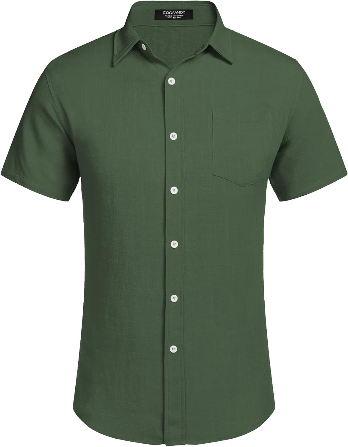 COOFANDY Men's Linen Shirts Casual Button Down Short Sleeve Summer Beach Shirt Hawaiian Vacation Shirts - Xpressa