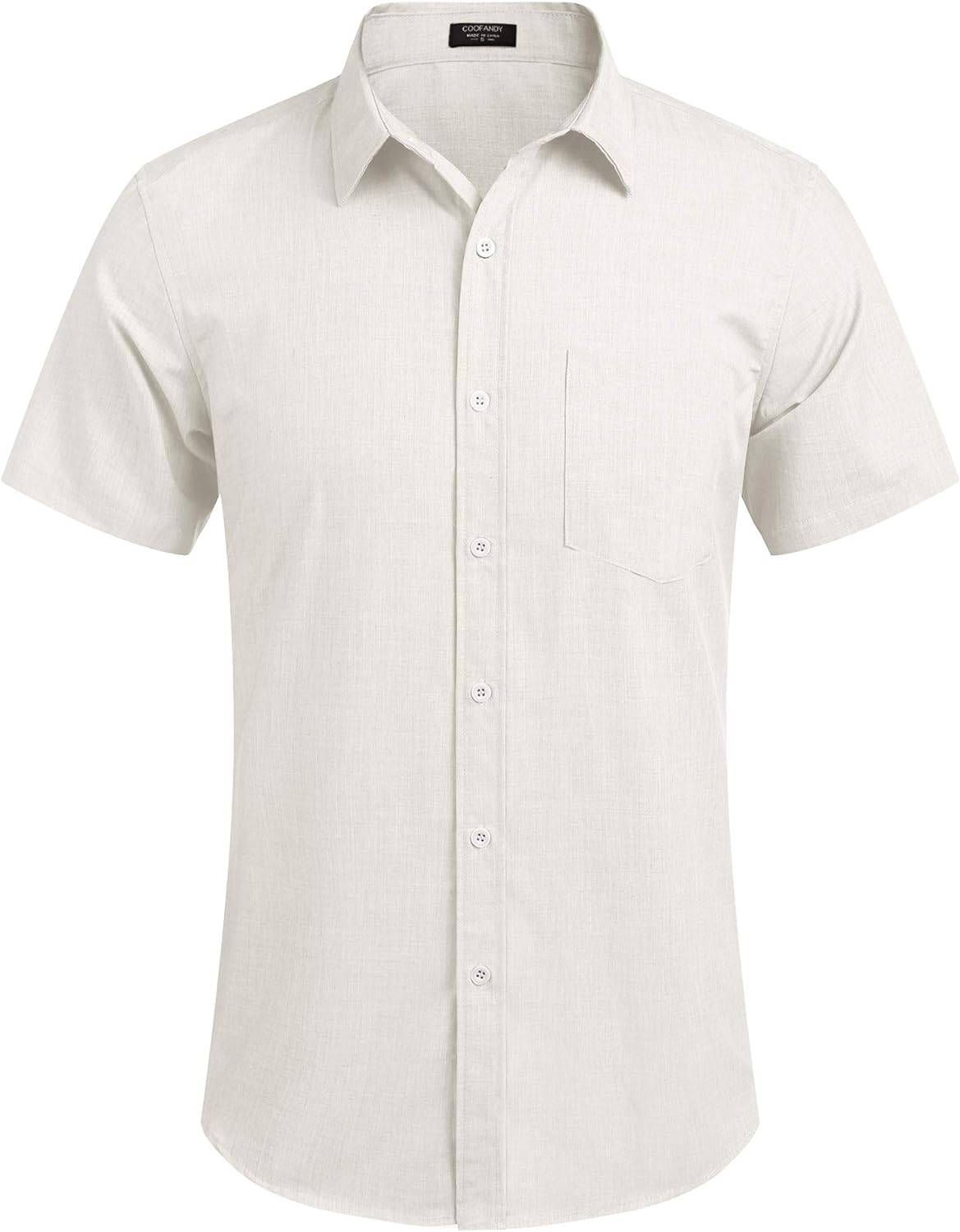 COOFANDY Men's Linen Shirts Casual Button Down Short Sleeve Summer Beach Shirt Hawaiian Vacation Shirts - Xpressa