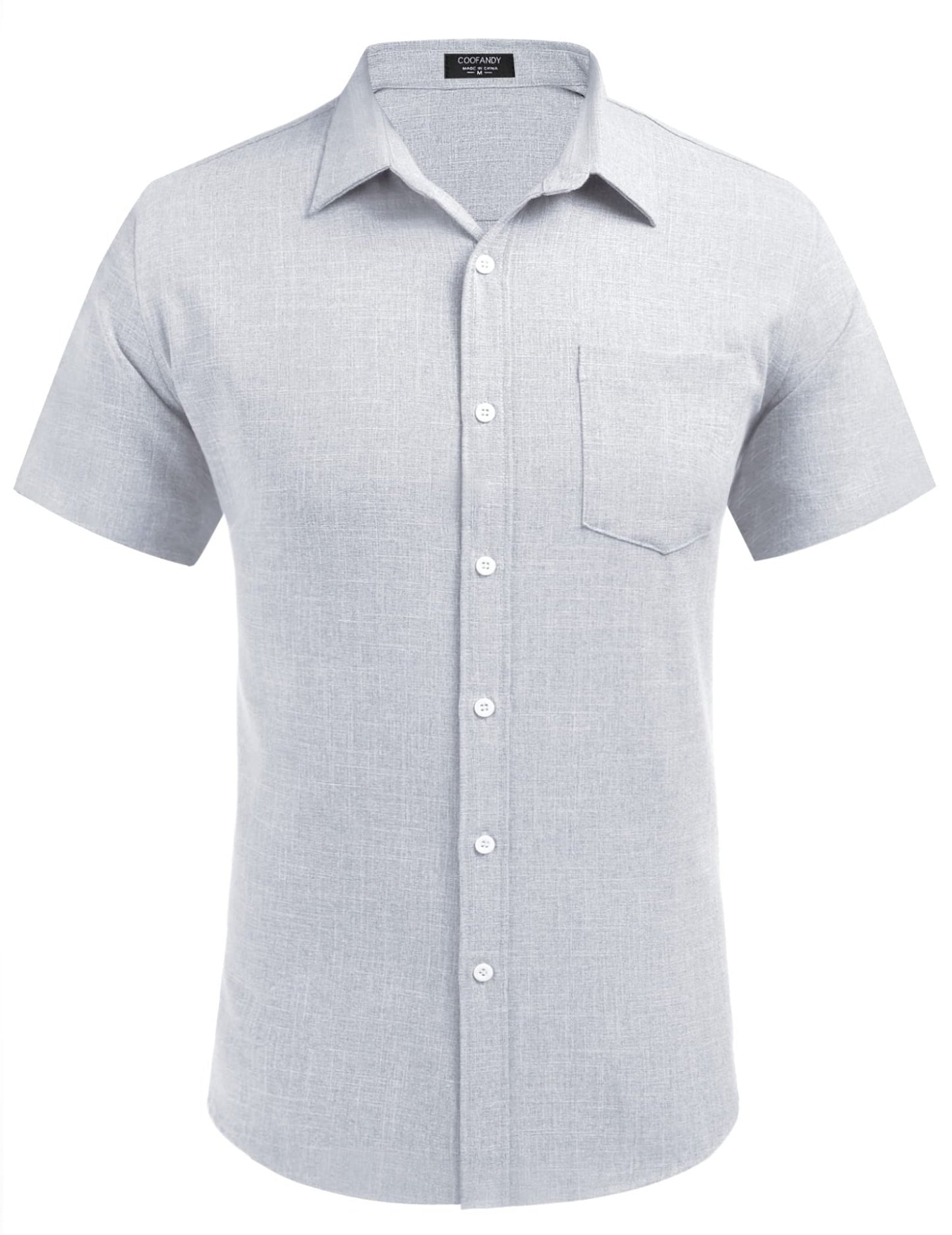 COOFANDY Men's Linen Shirts Casual Button Down Short Sleeve Summer Beach Shirt Hawaiian Vacation Shirts - Xpressa