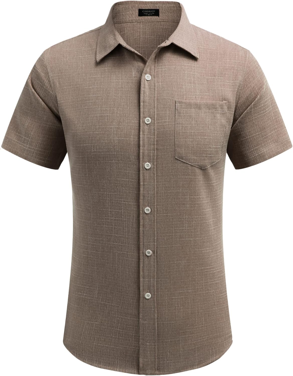 COOFANDY Men's Linen Shirts Casual Button Down Short Sleeve Summer Beach Shirt Hawaiian Vacation Shirts - Xpressa