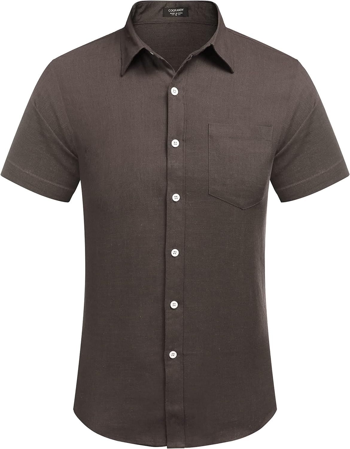 COOFANDY Men's Linen Shirts Casual Button Down Short Sleeve Summer Beach Shirt Hawaiian Vacation Shirts - Xpressa
