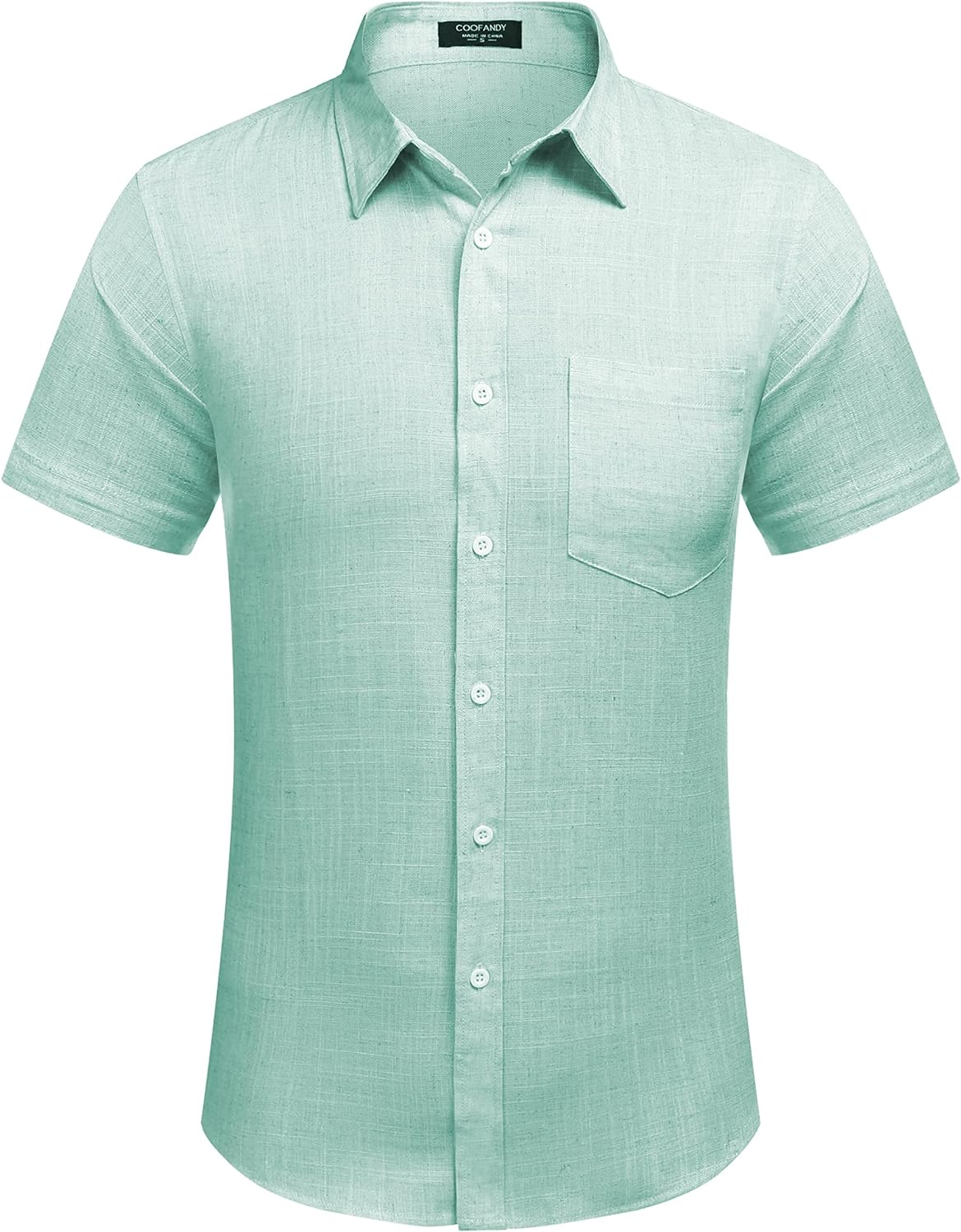 COOFANDY Men's Linen Shirts Casual Button Down Short Sleeve Summer Beach Shirt Hawaiian Vacation Shirts - Xpressa