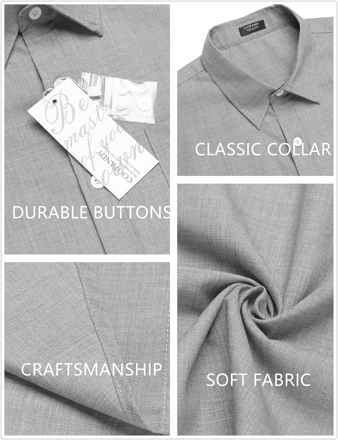 COOFANDY Men's Linen Shirts Casual Button Down Short Sleeve Summer Beach Shirt Hawaiian Vacation Shirts - Xpressa