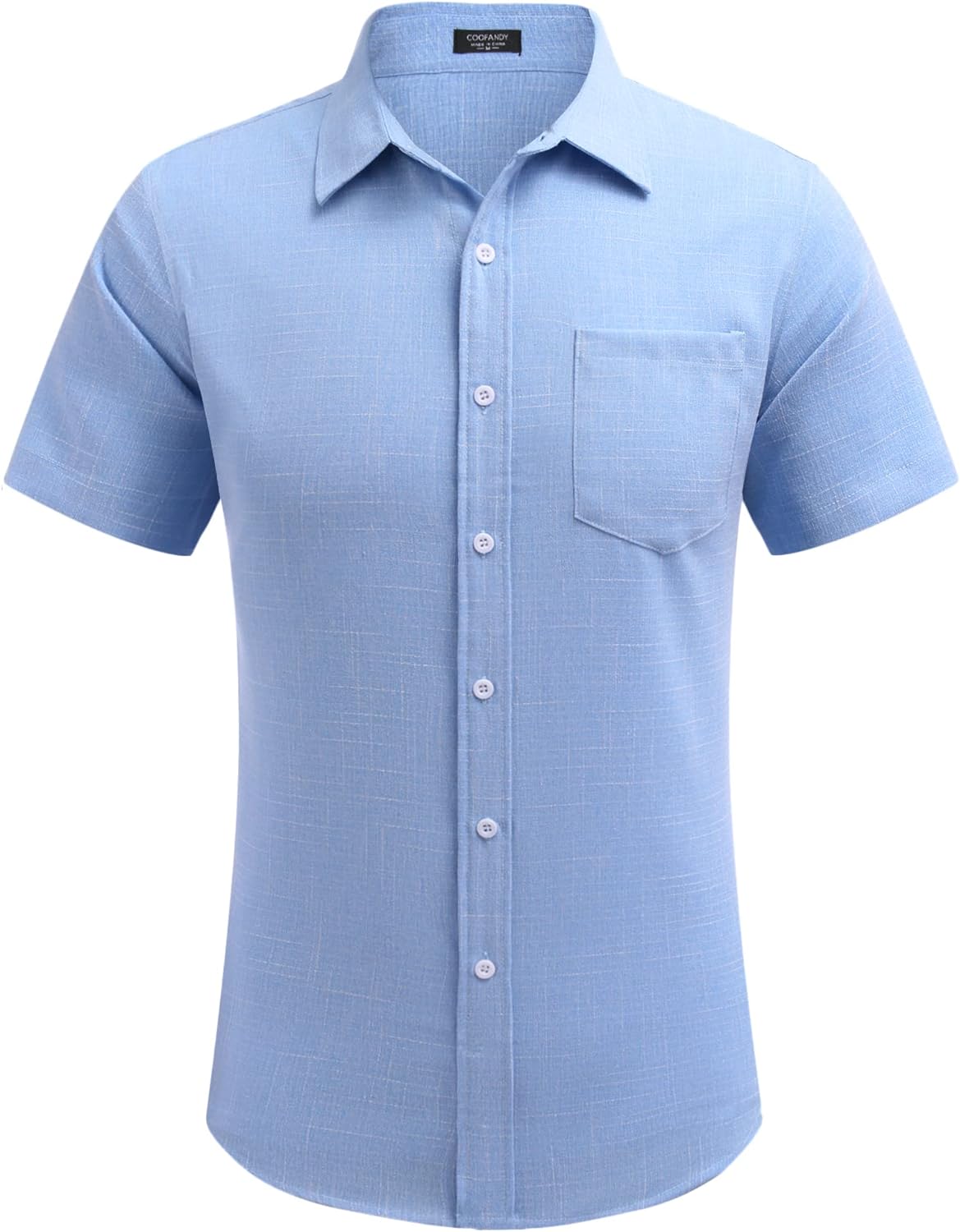 COOFANDY Men's Linen Shirts Casual Button Down Short Sleeve Summer Beach Shirt Hawaiian Vacation Shirts - Xpressa