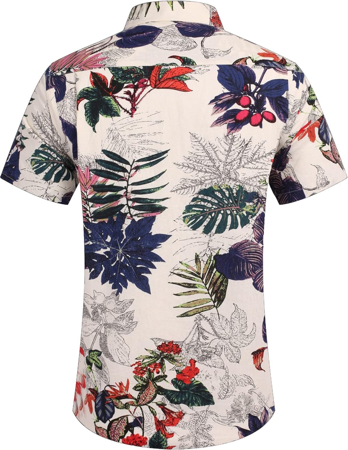 COOFANDY Men's Linen Shirts Casual Button Down Short Sleeve Summer Beach Shirt Hawaiian Vacation Shirts - Xpressa