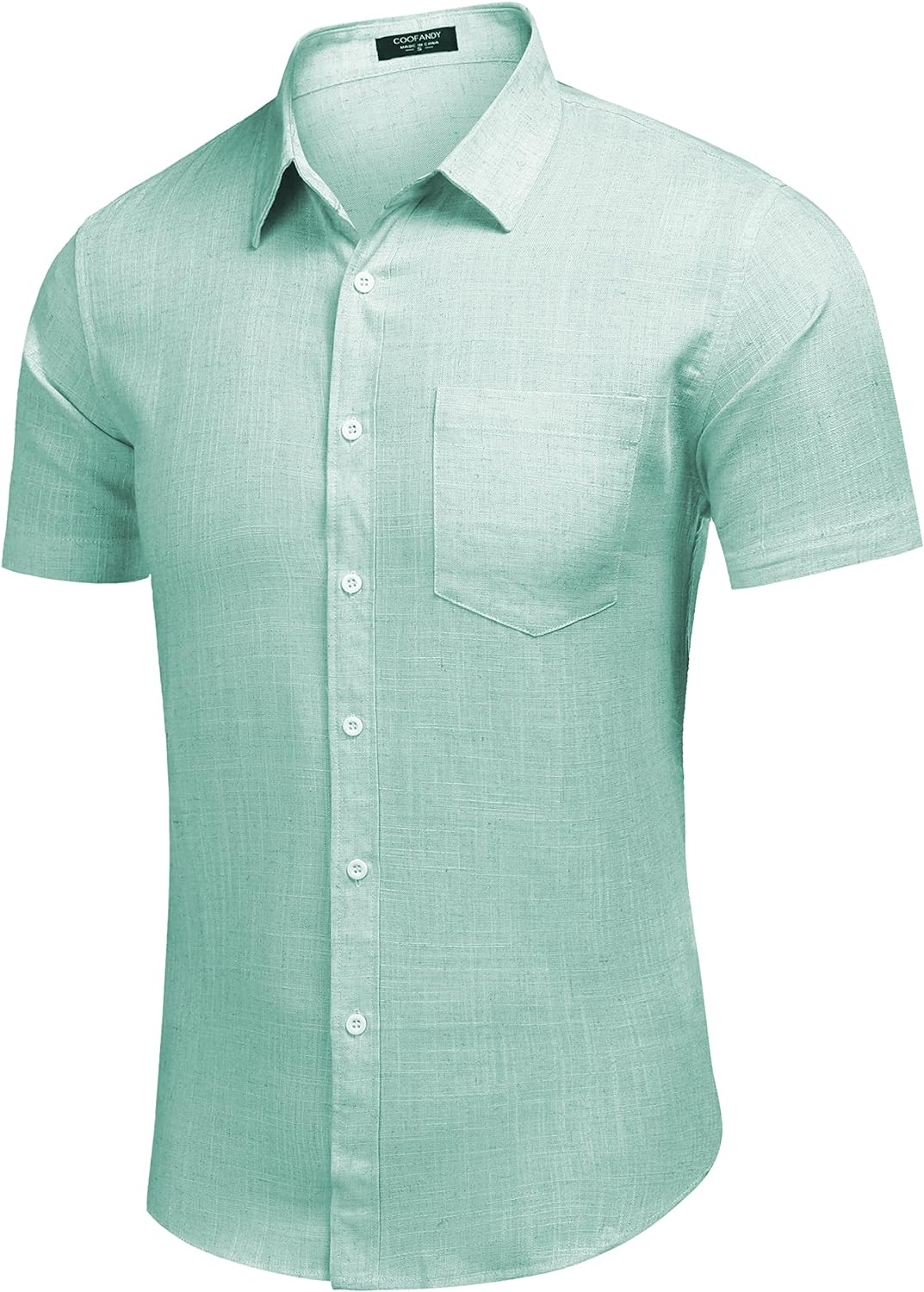 COOFANDY Men's Linen Shirts Casual Button Down Short Sleeve Summer Beach Shirt Hawaiian Vacation Shirts - Xpressa